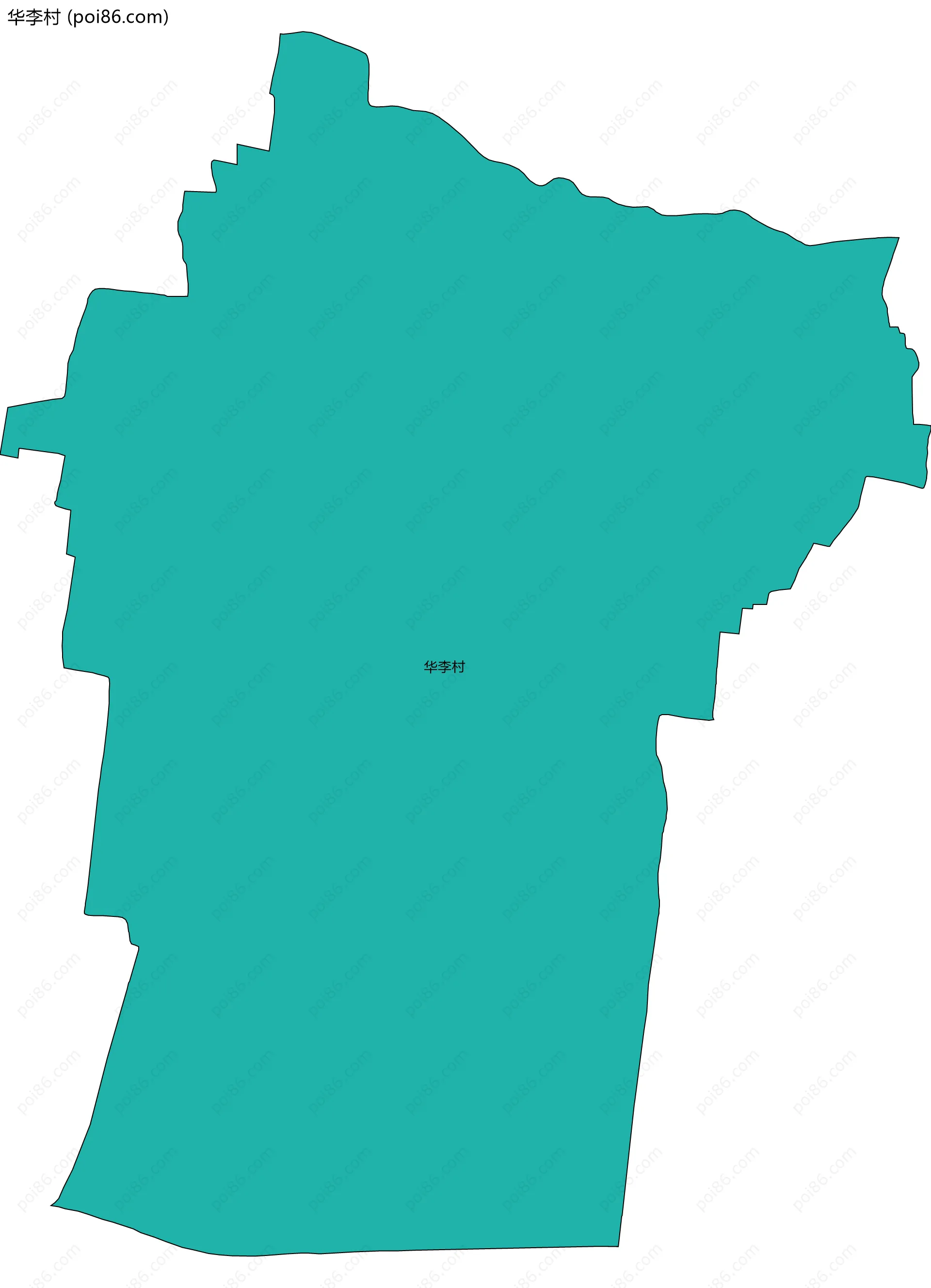 华李村边界地图