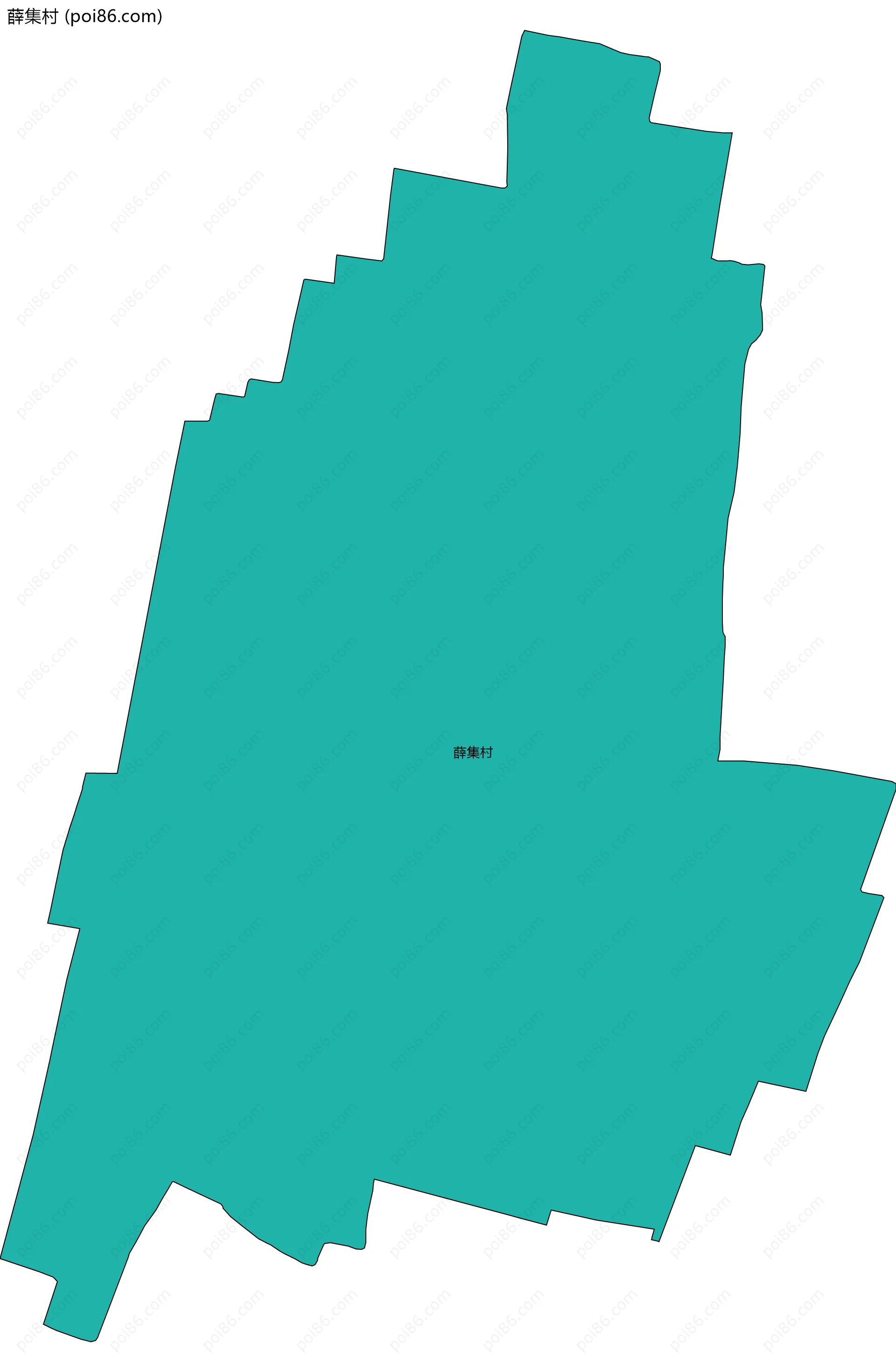 薛集村边界地图