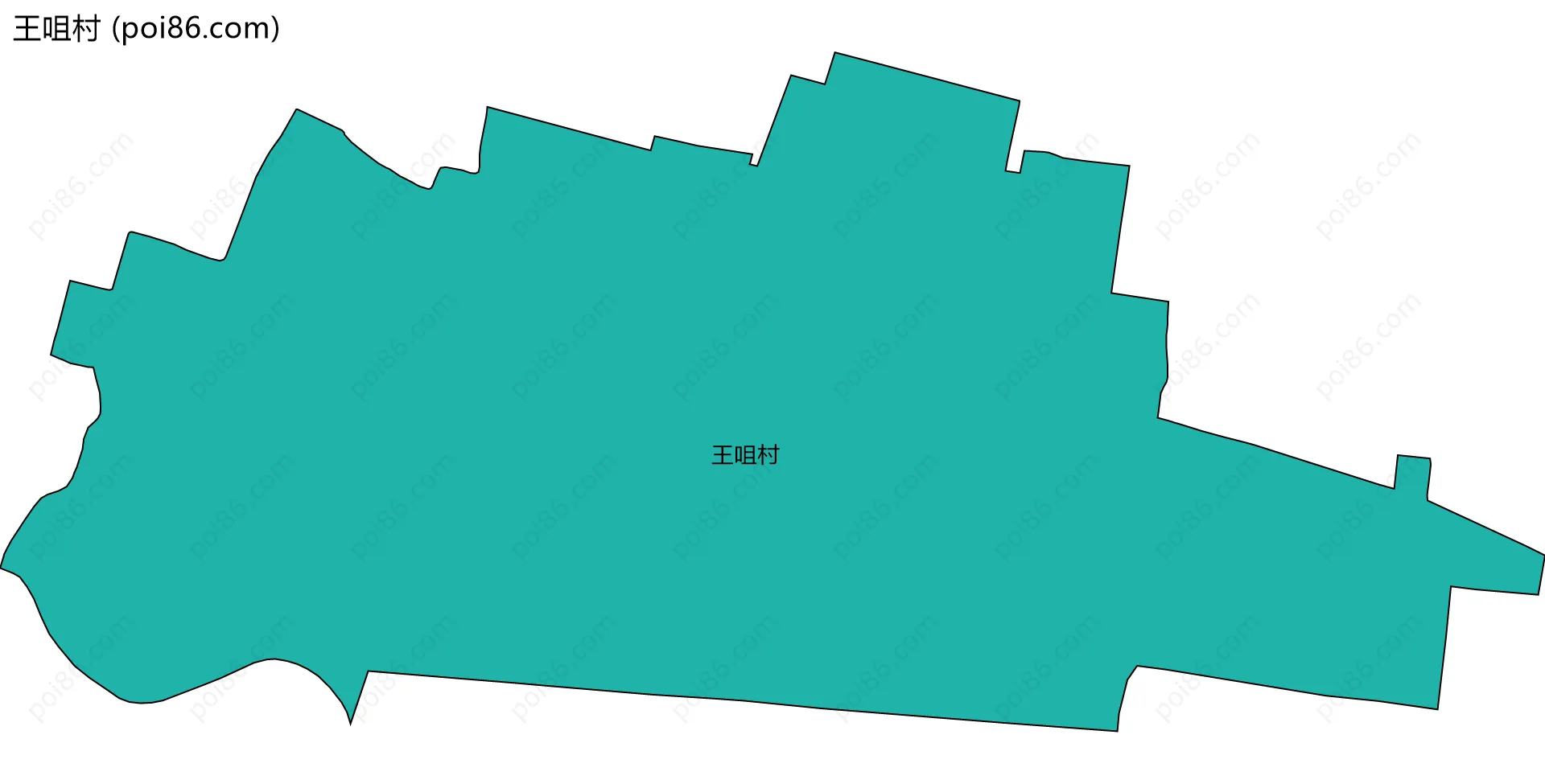 王咀村边界地图