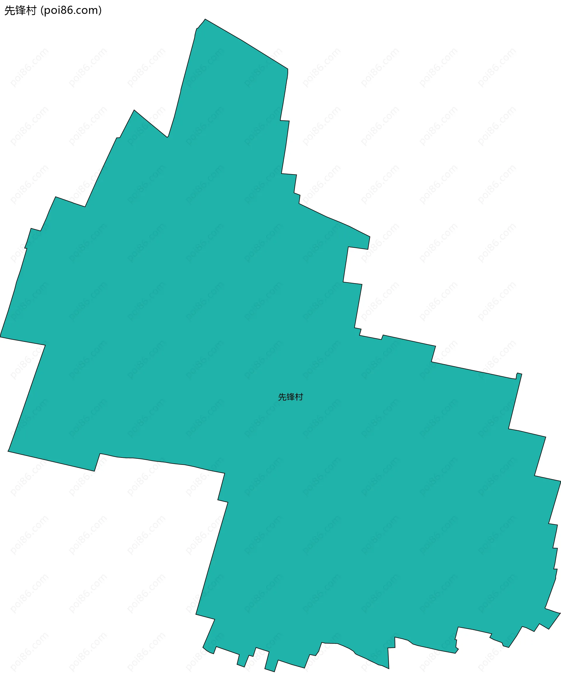 先锋村边界地图