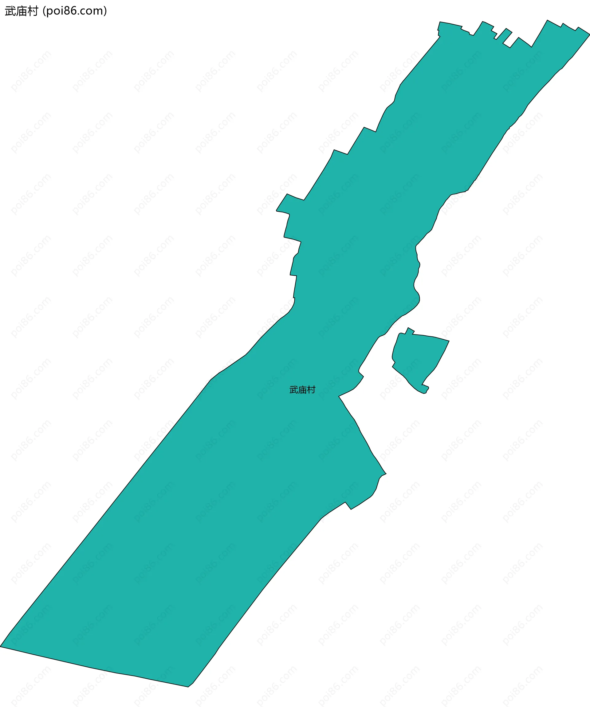 武庙村边界地图