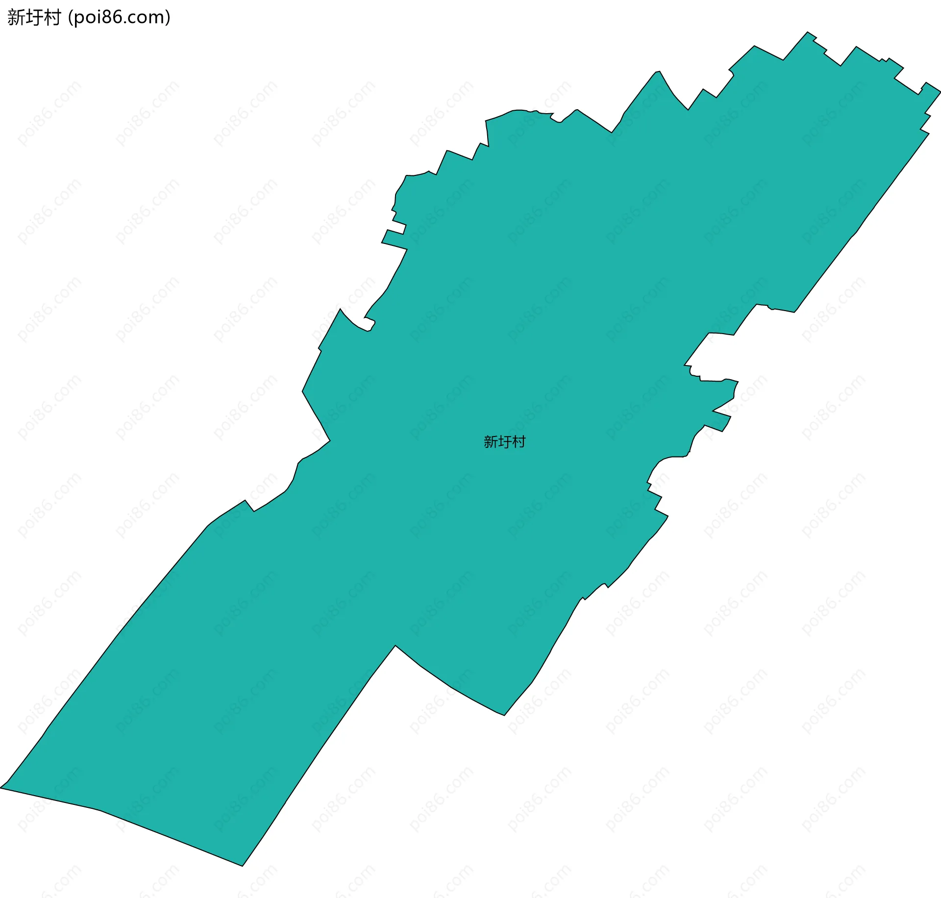 新圩村边界地图