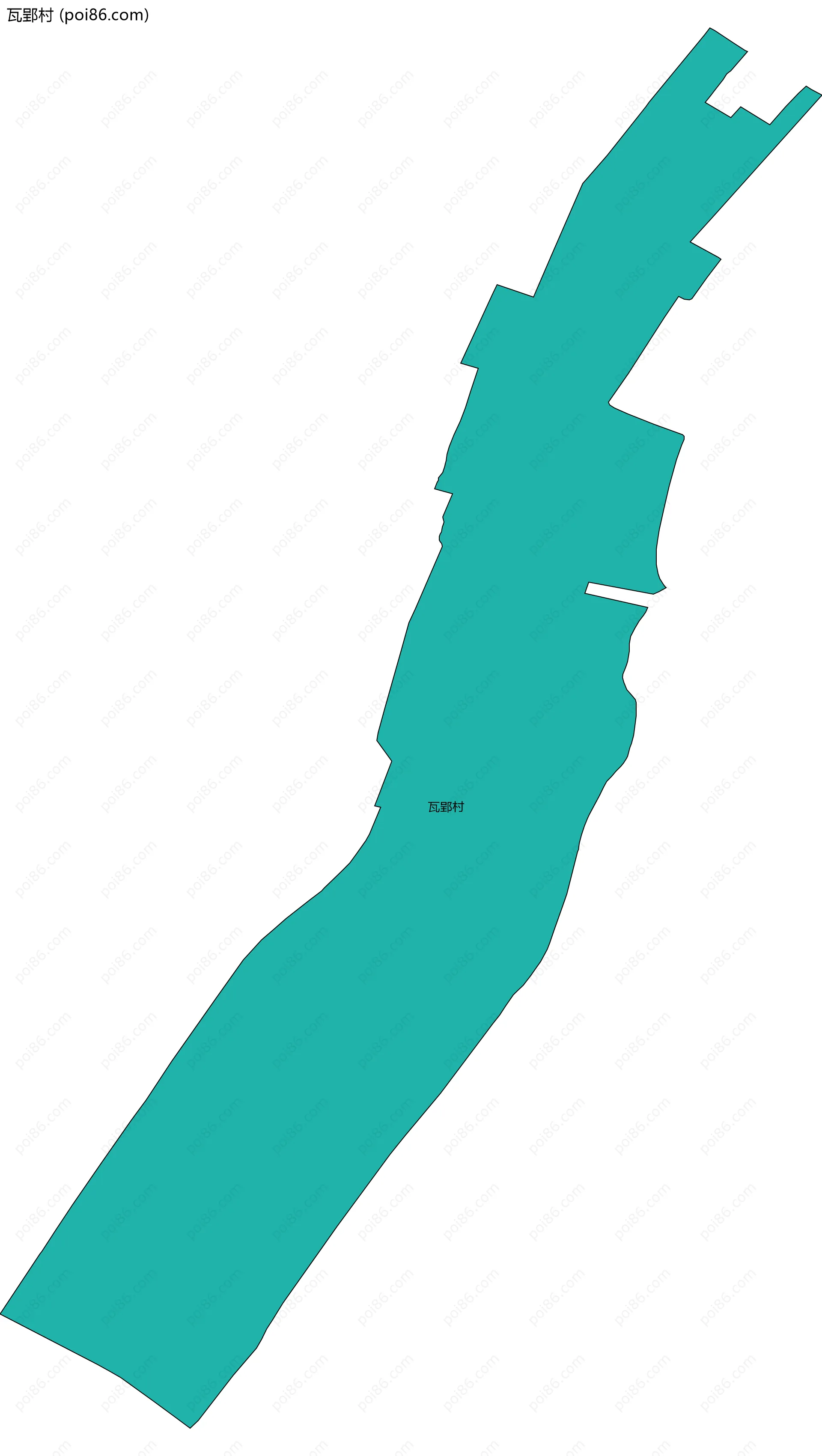 瓦郢村边界地图