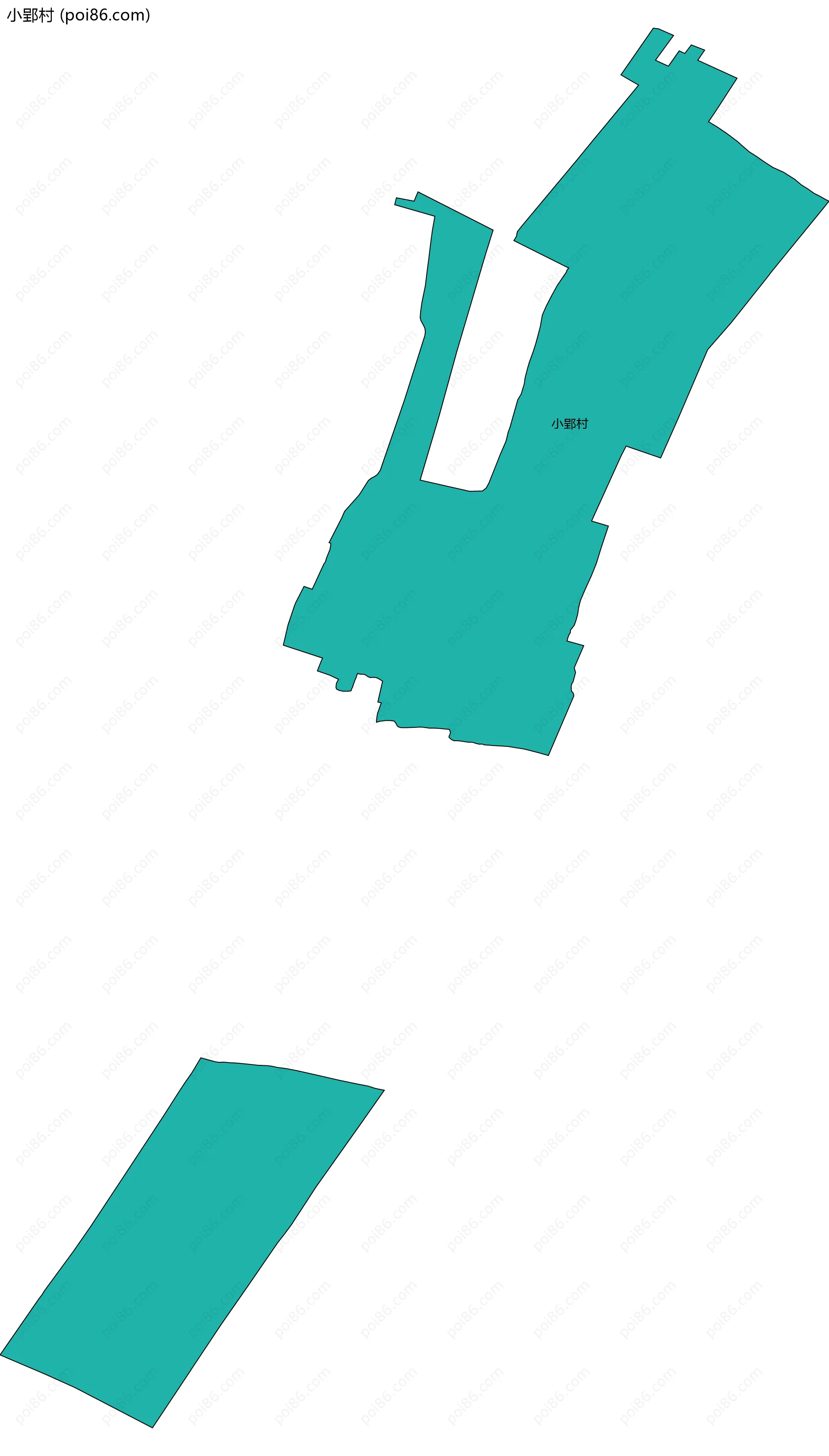 小郢村边界地图