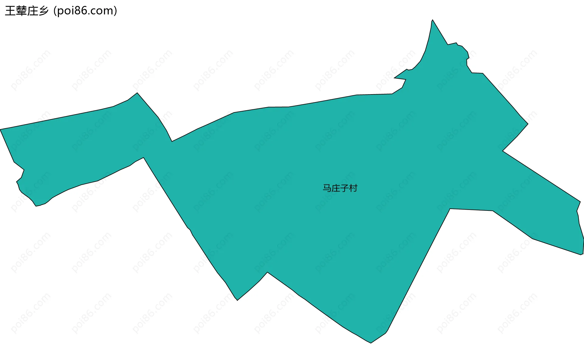 王辇庄乡边界地图(五级行政区划)