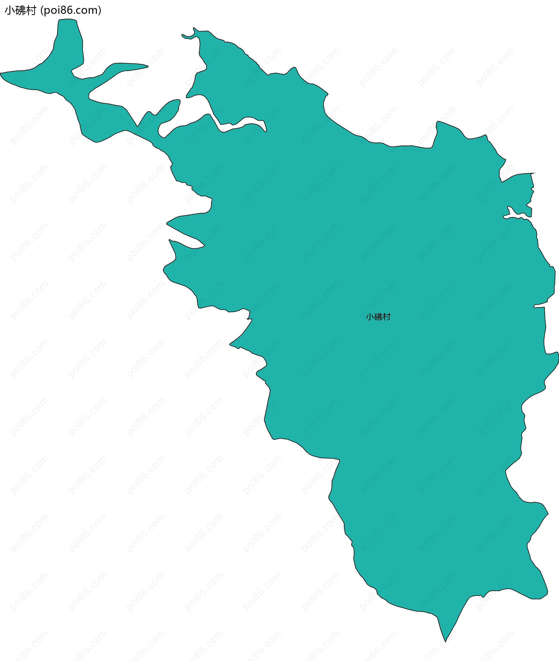 小砩村边界地图