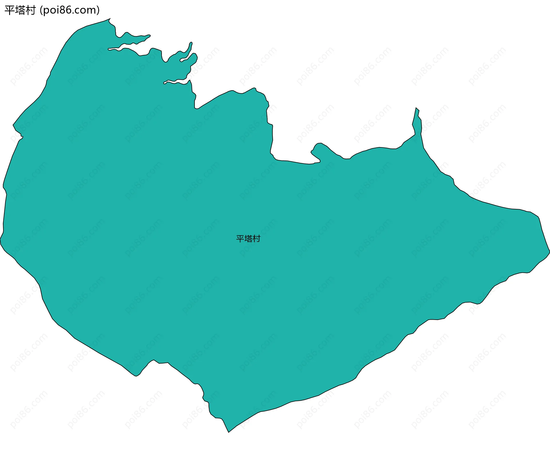 平塔村边界地图