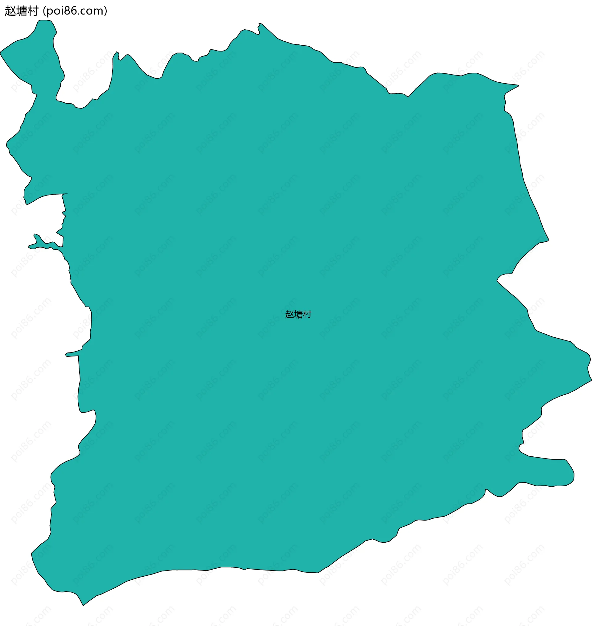 赵塘村边界地图