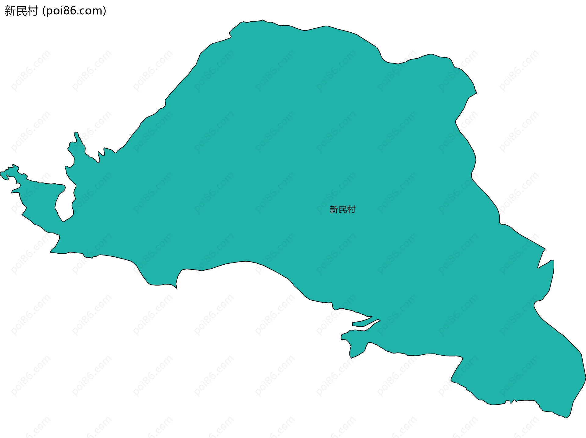 新民村边界地图