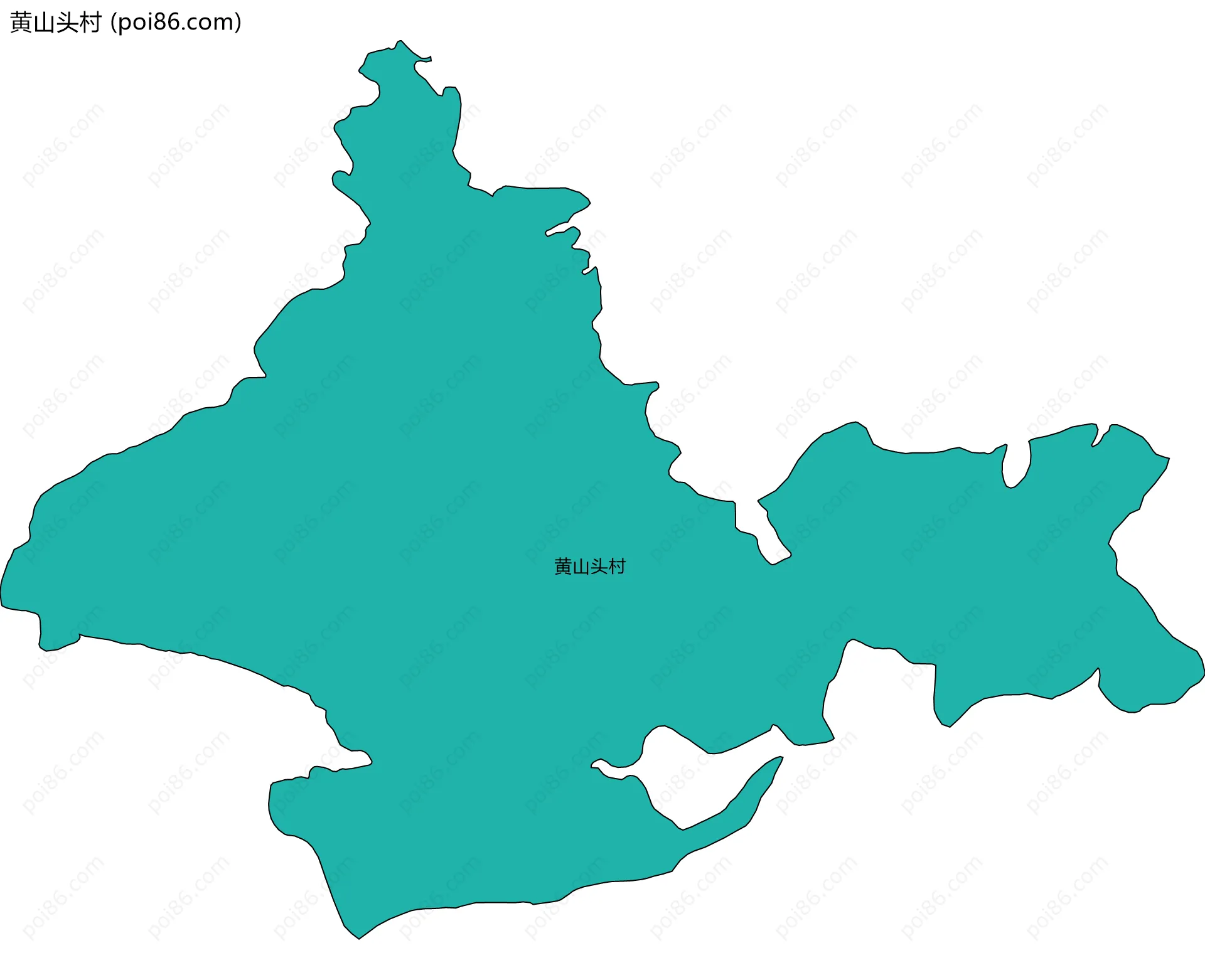 黄山头村边界地图