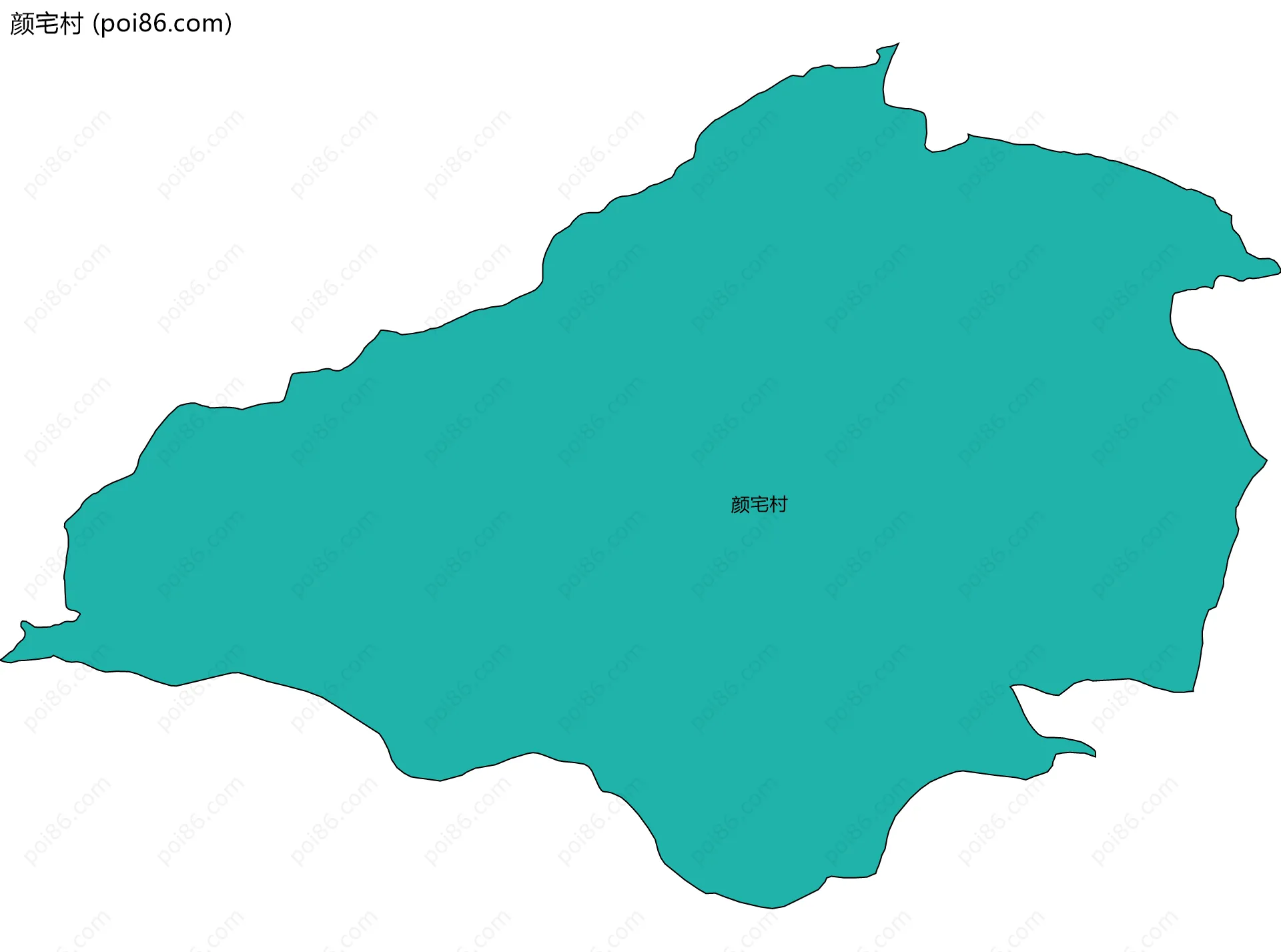 颜宅村边界地图