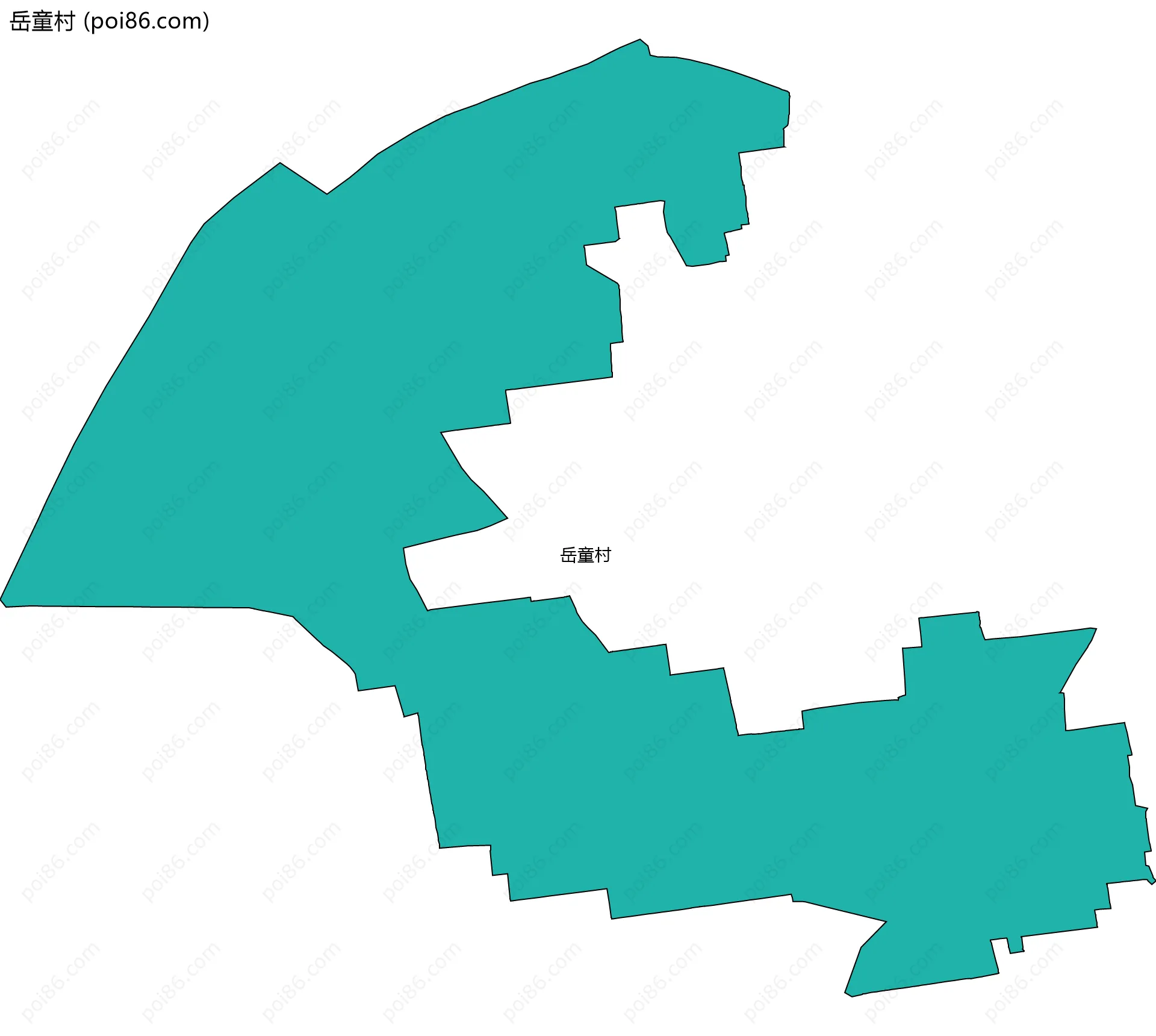 岳童村边界地图
