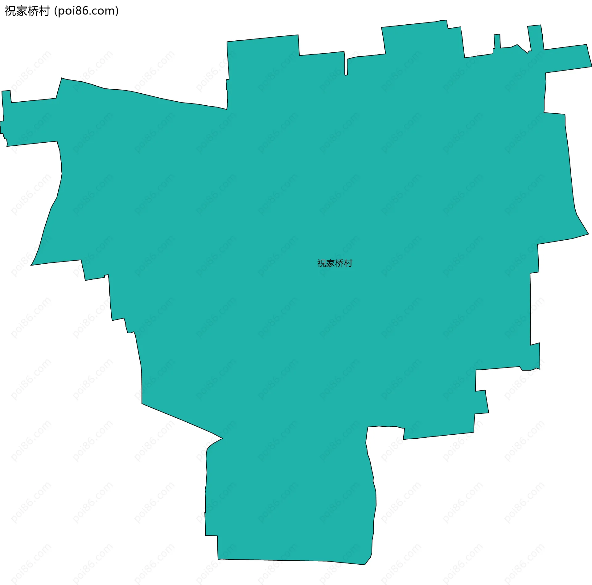 祝家桥村边界地图