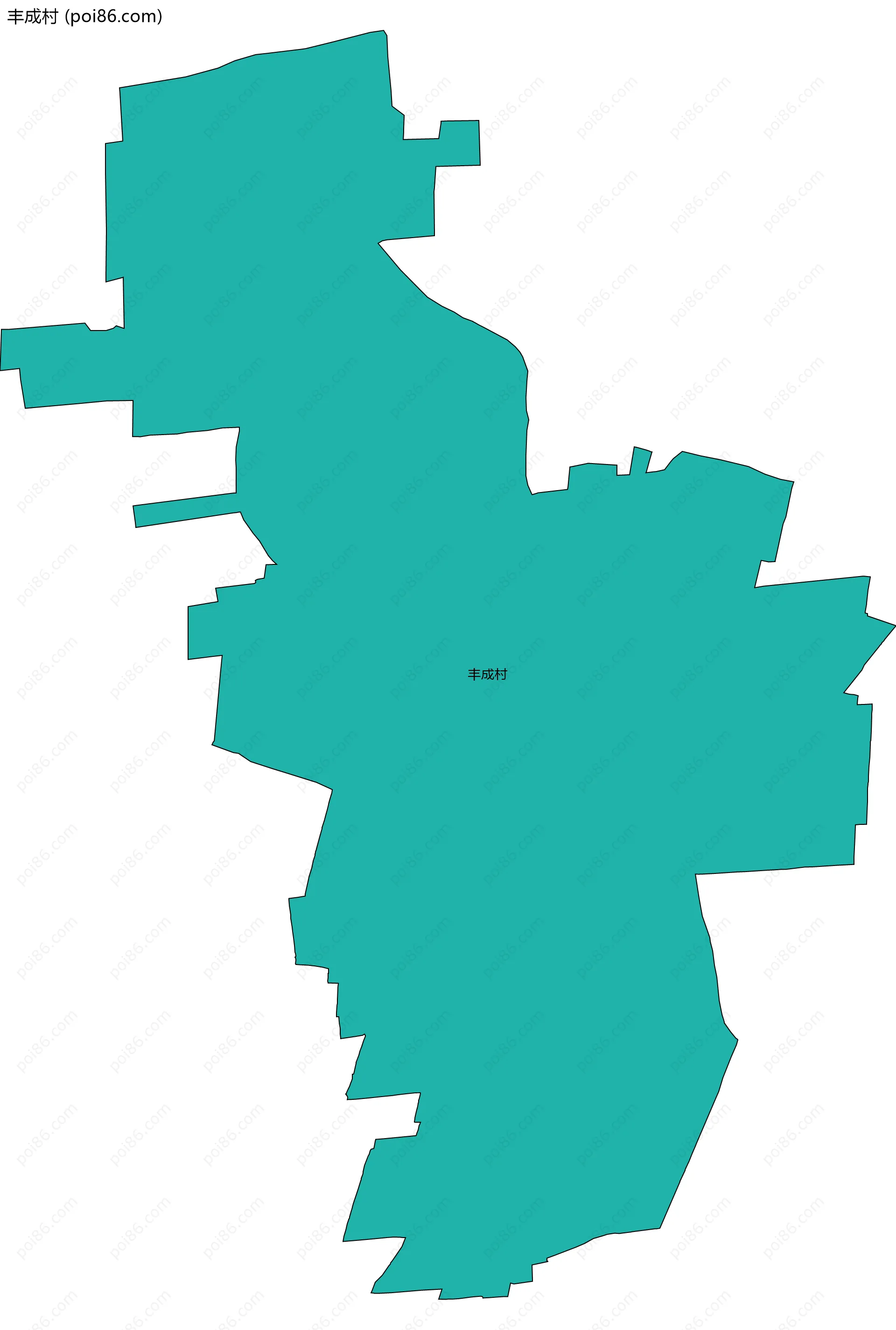 丰成村边界地图