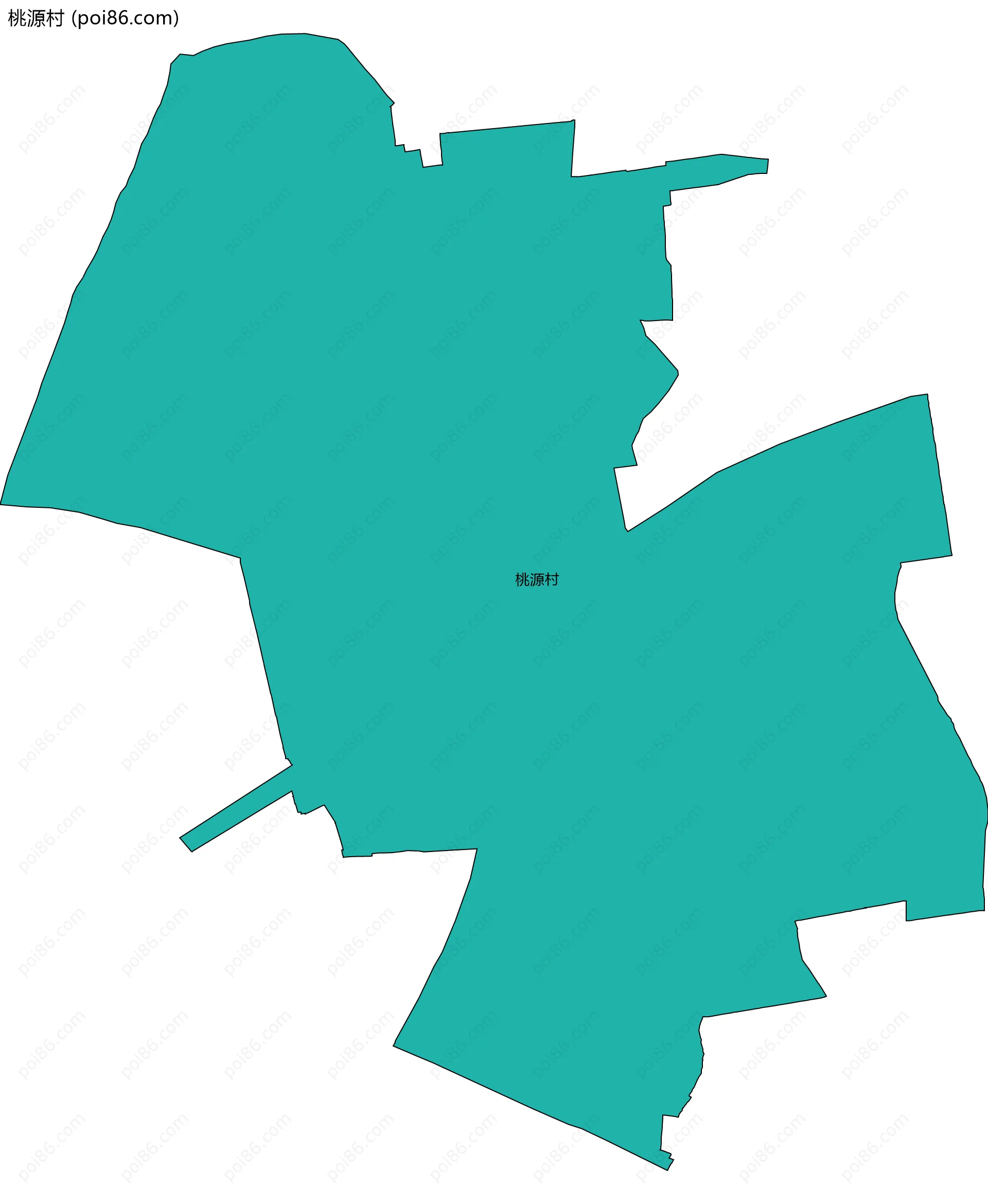 桃源村边界地图