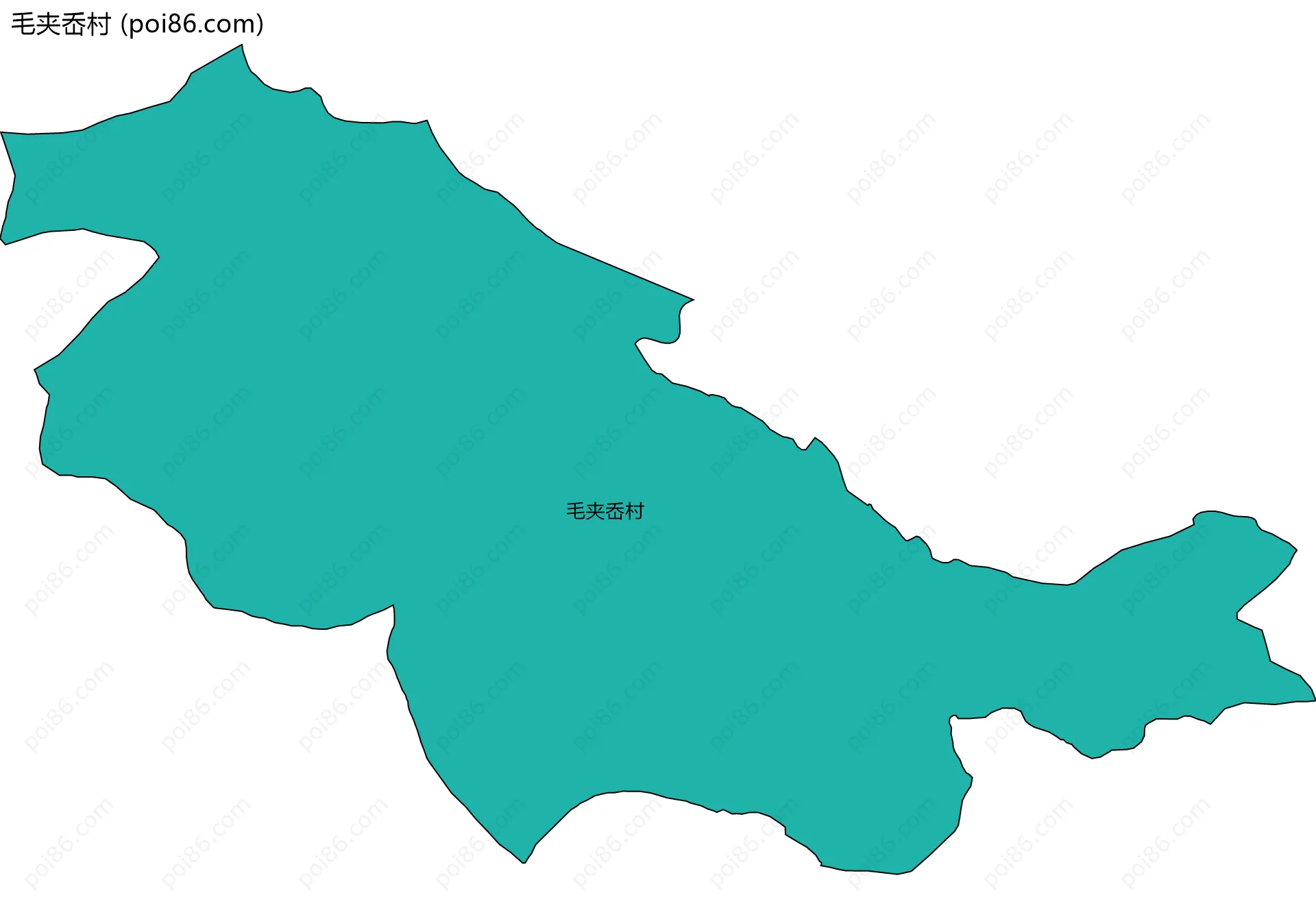 毛夹岙村边界地图