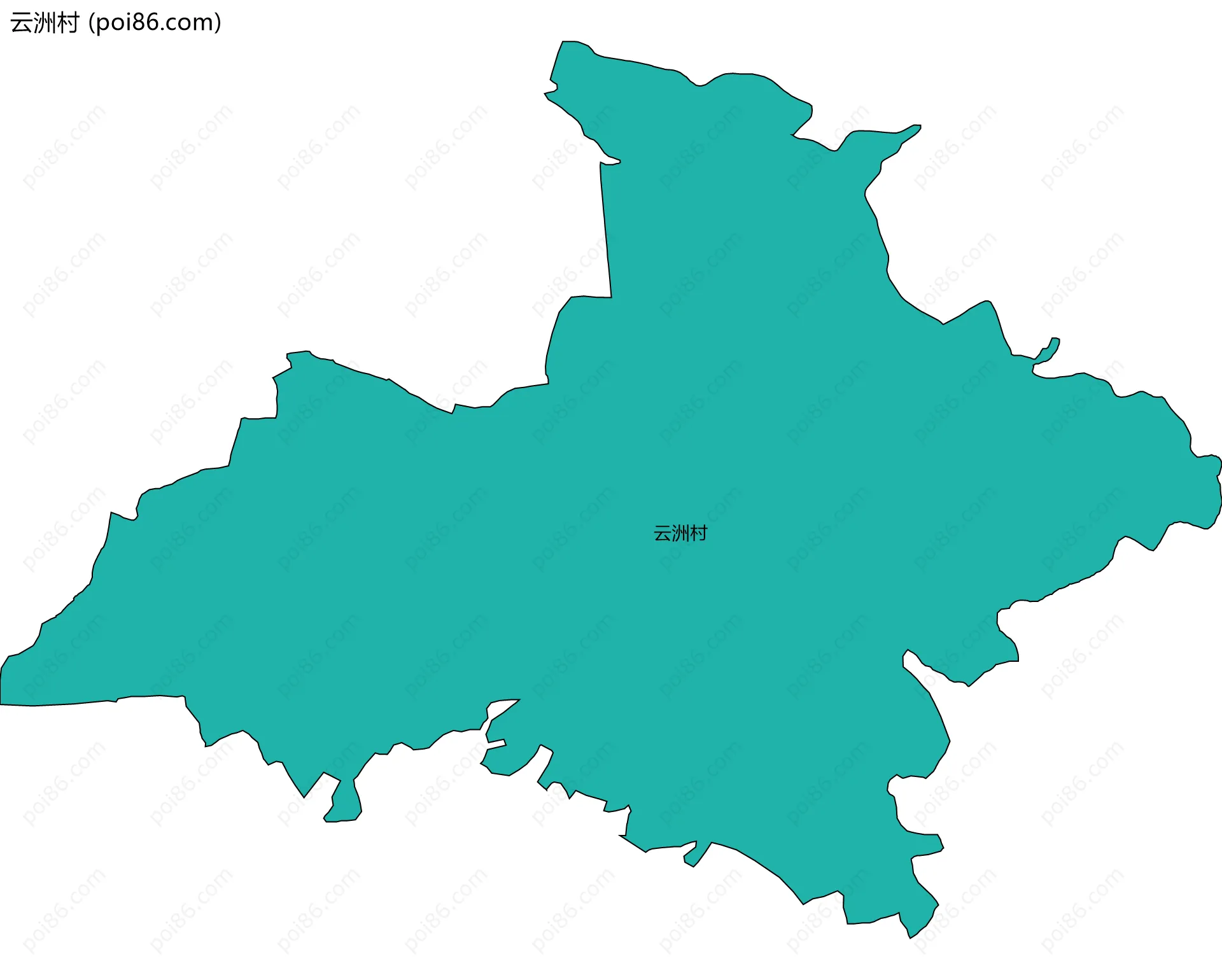 云洲村边界地图