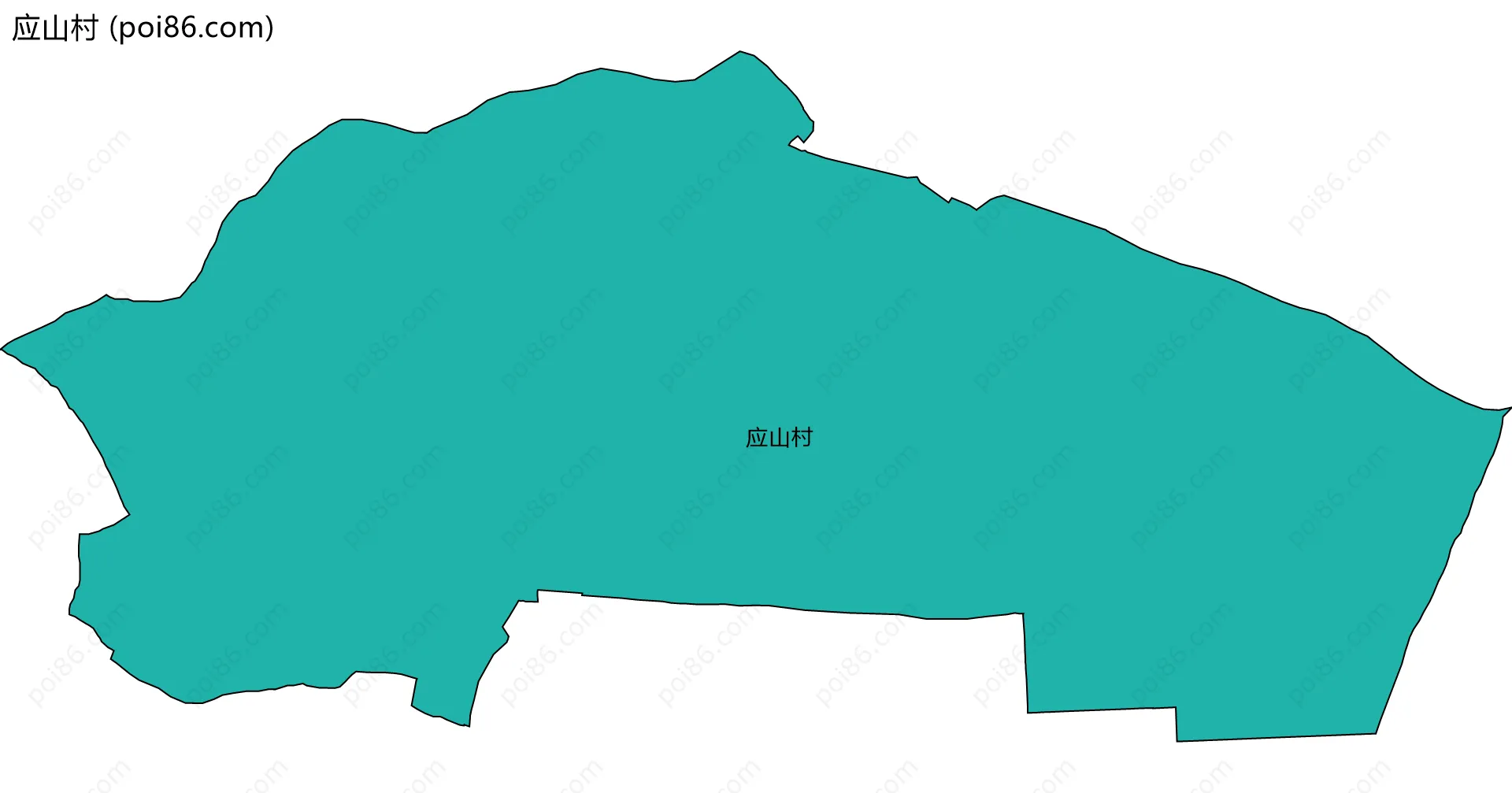 应山村边界地图
