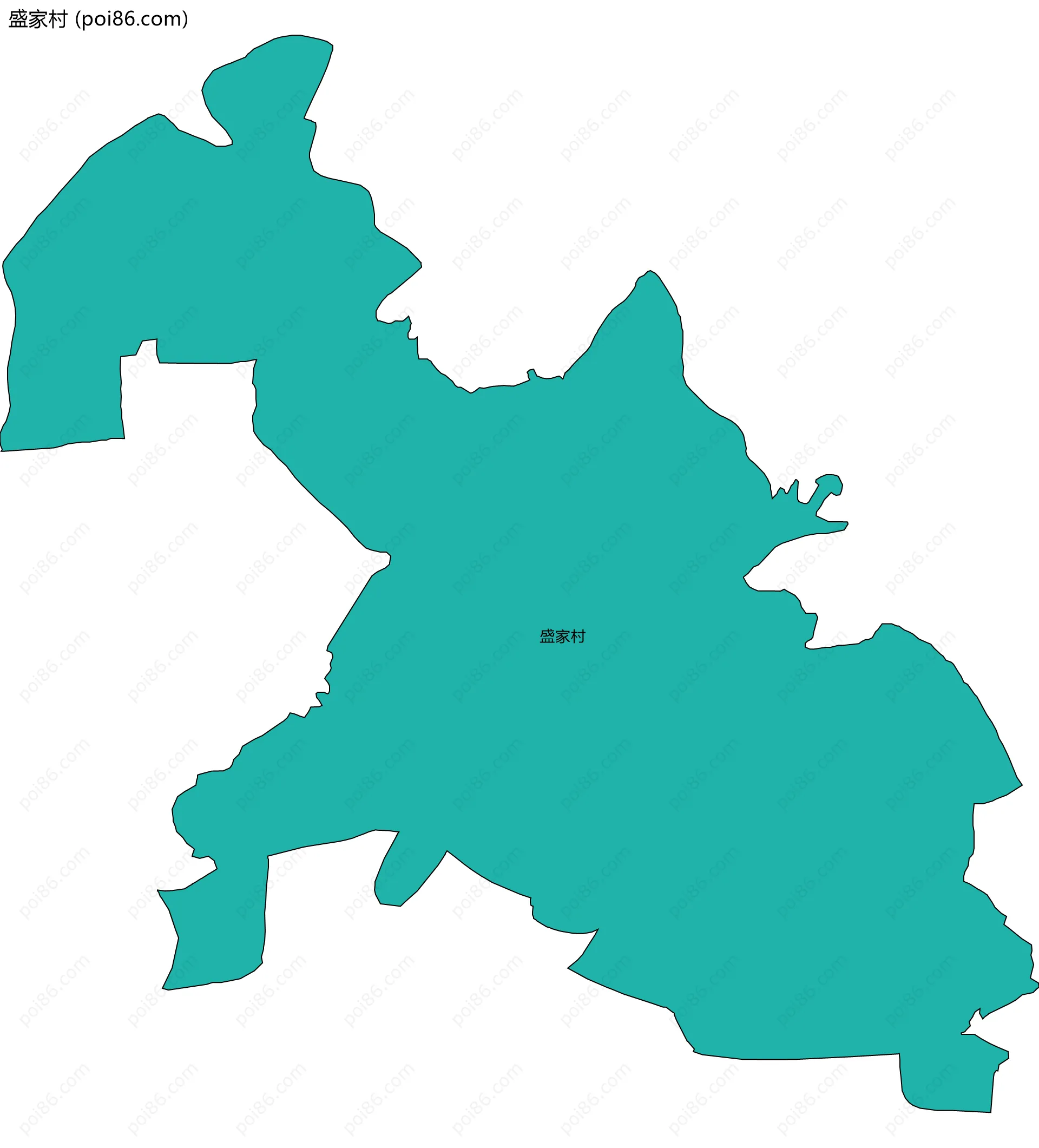 盛家村边界地图