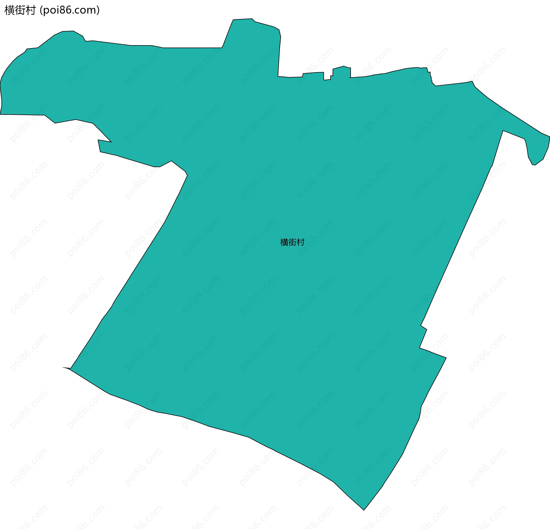 横街村边界地图