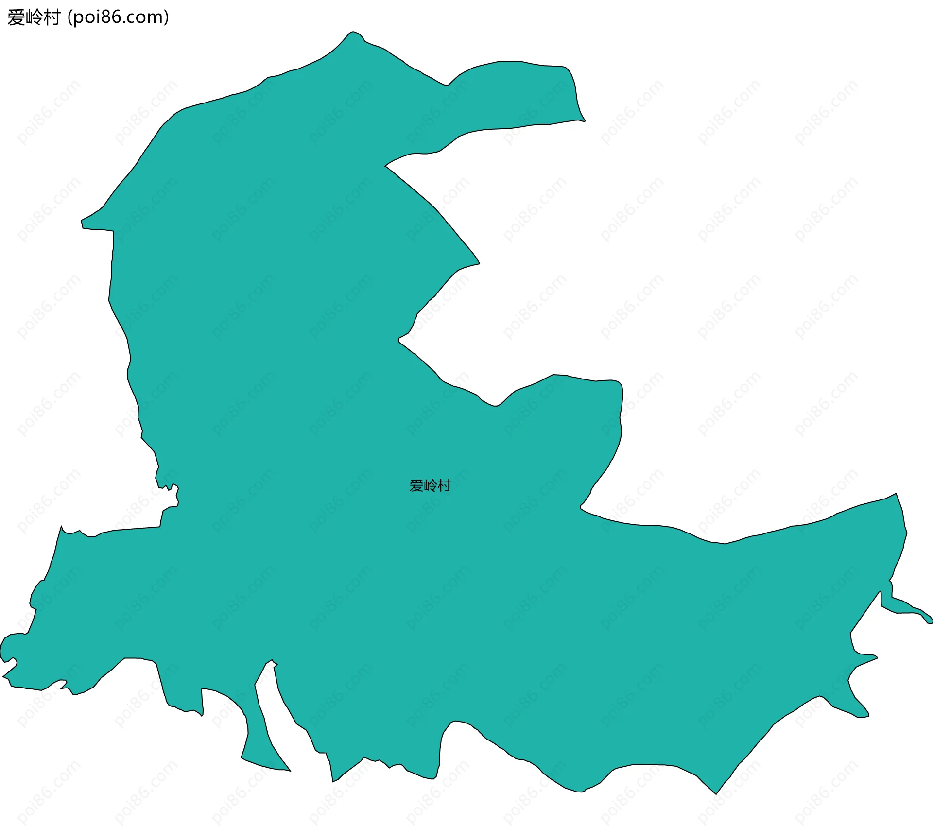 爱岭村边界地图
