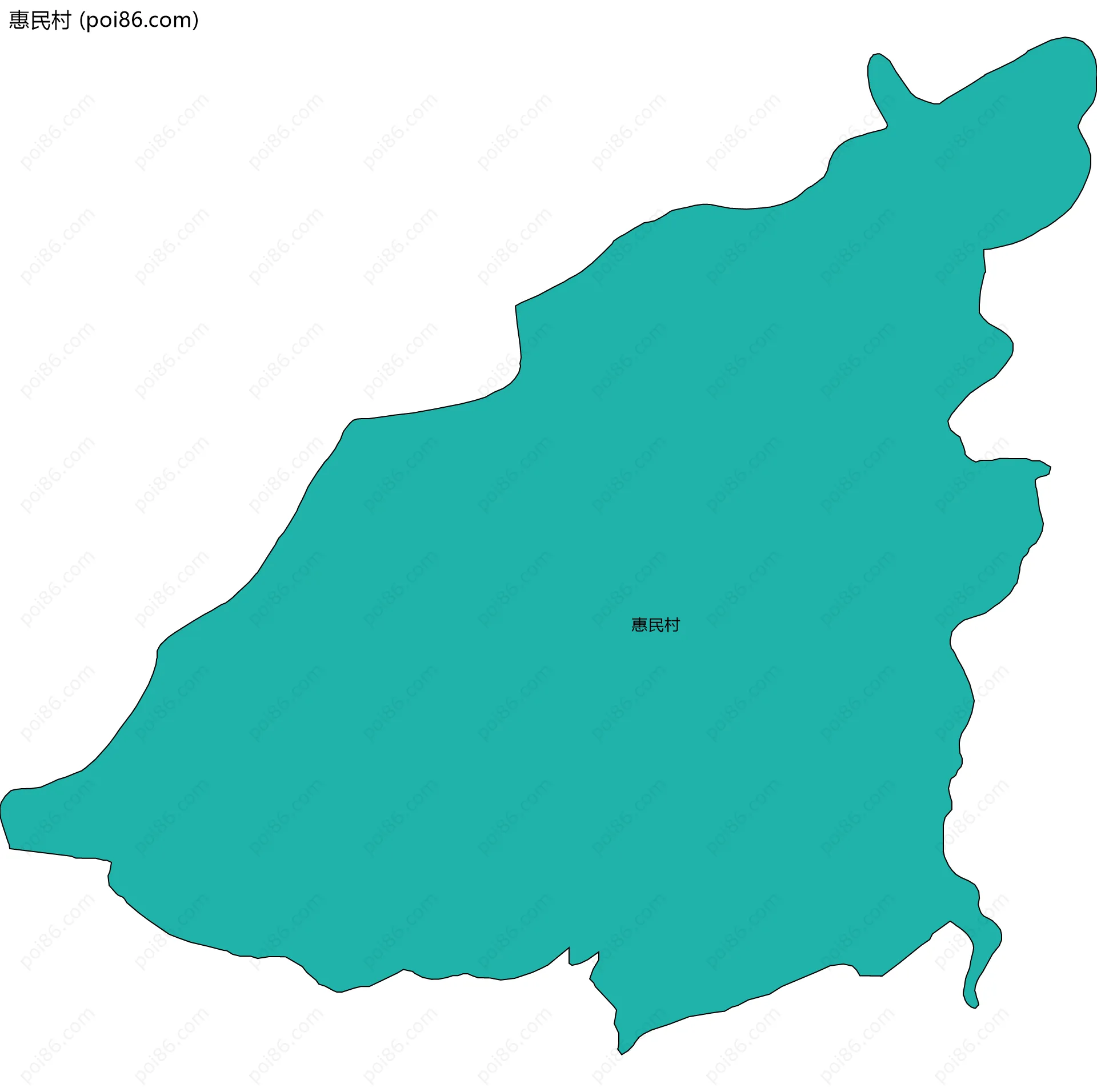 惠民村边界地图