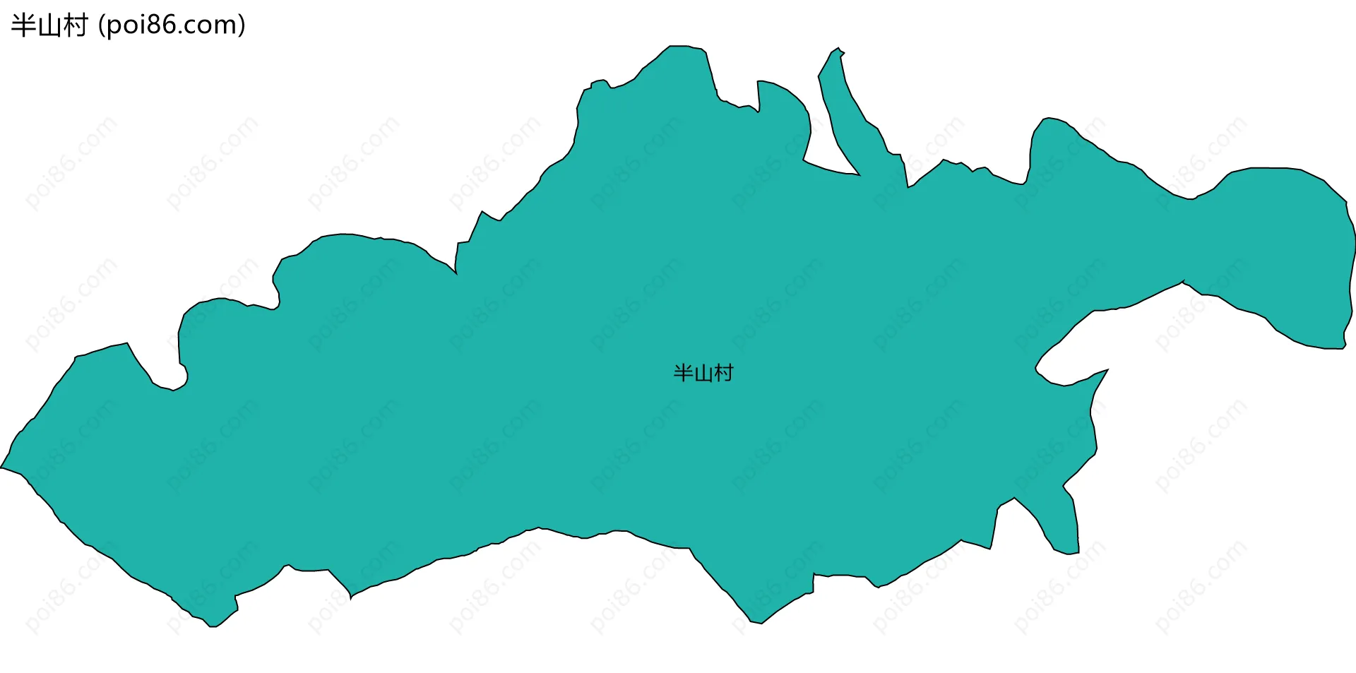 半山村边界地图