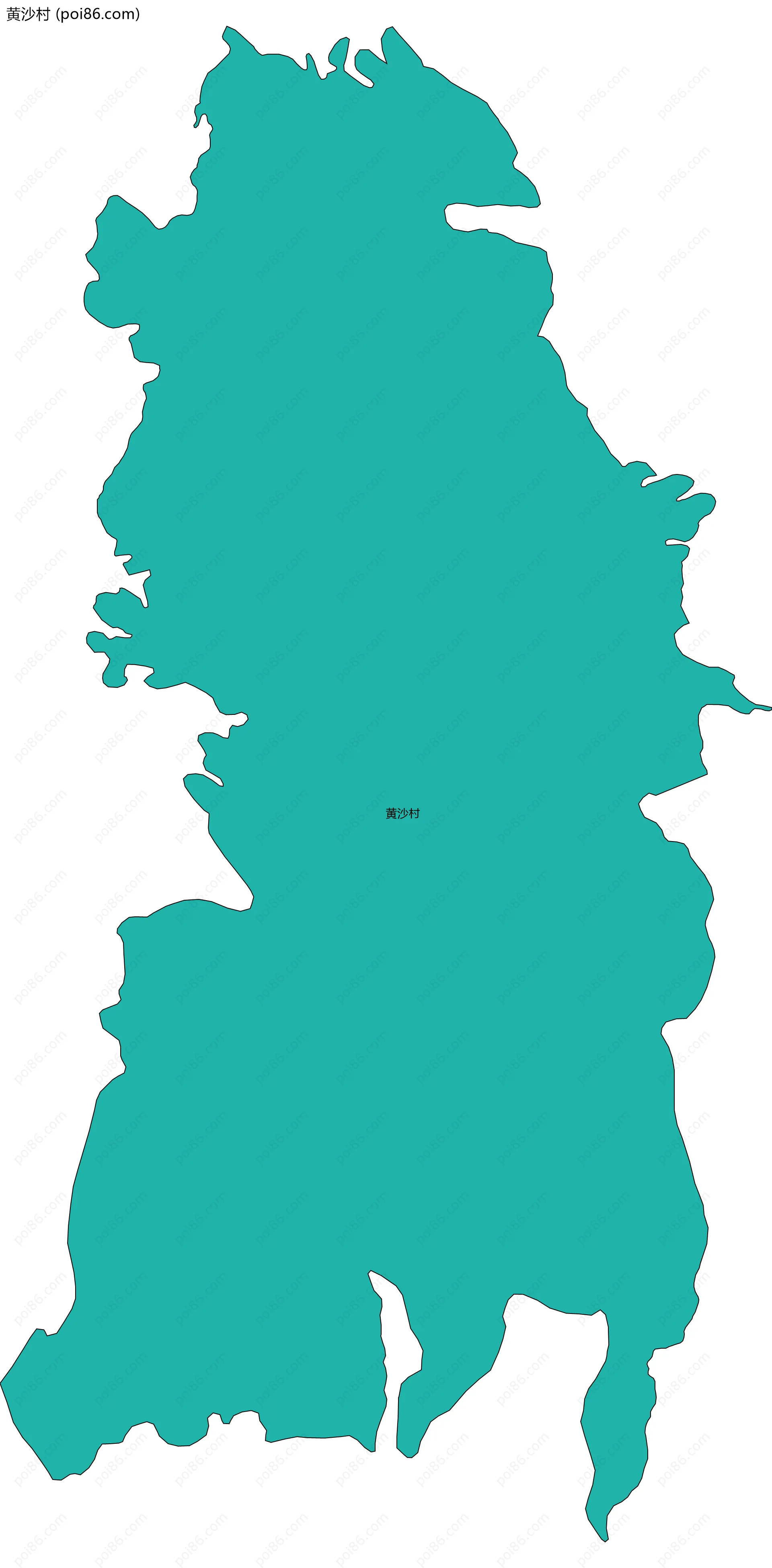 黄沙村边界地图