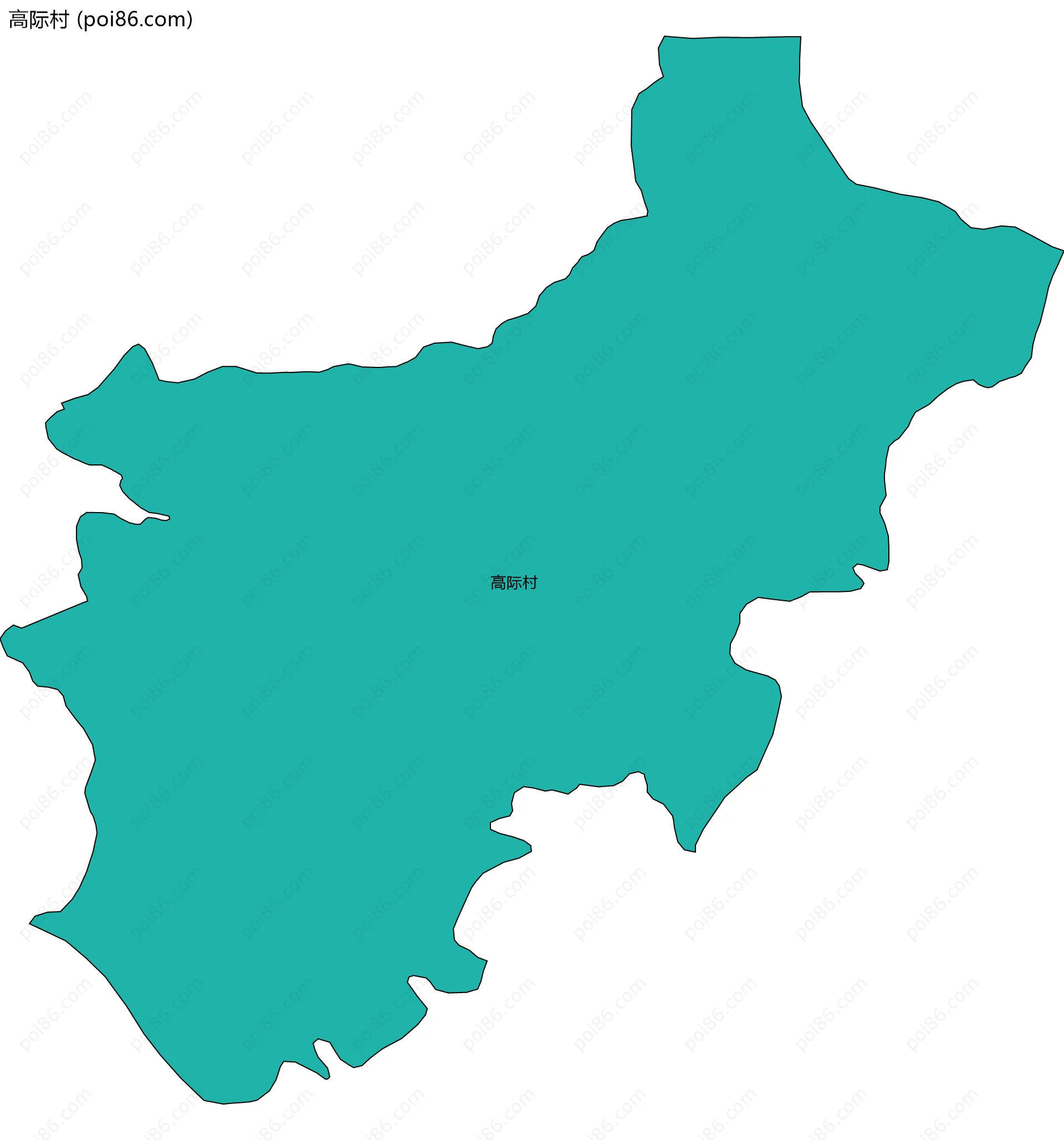 高际村边界地图