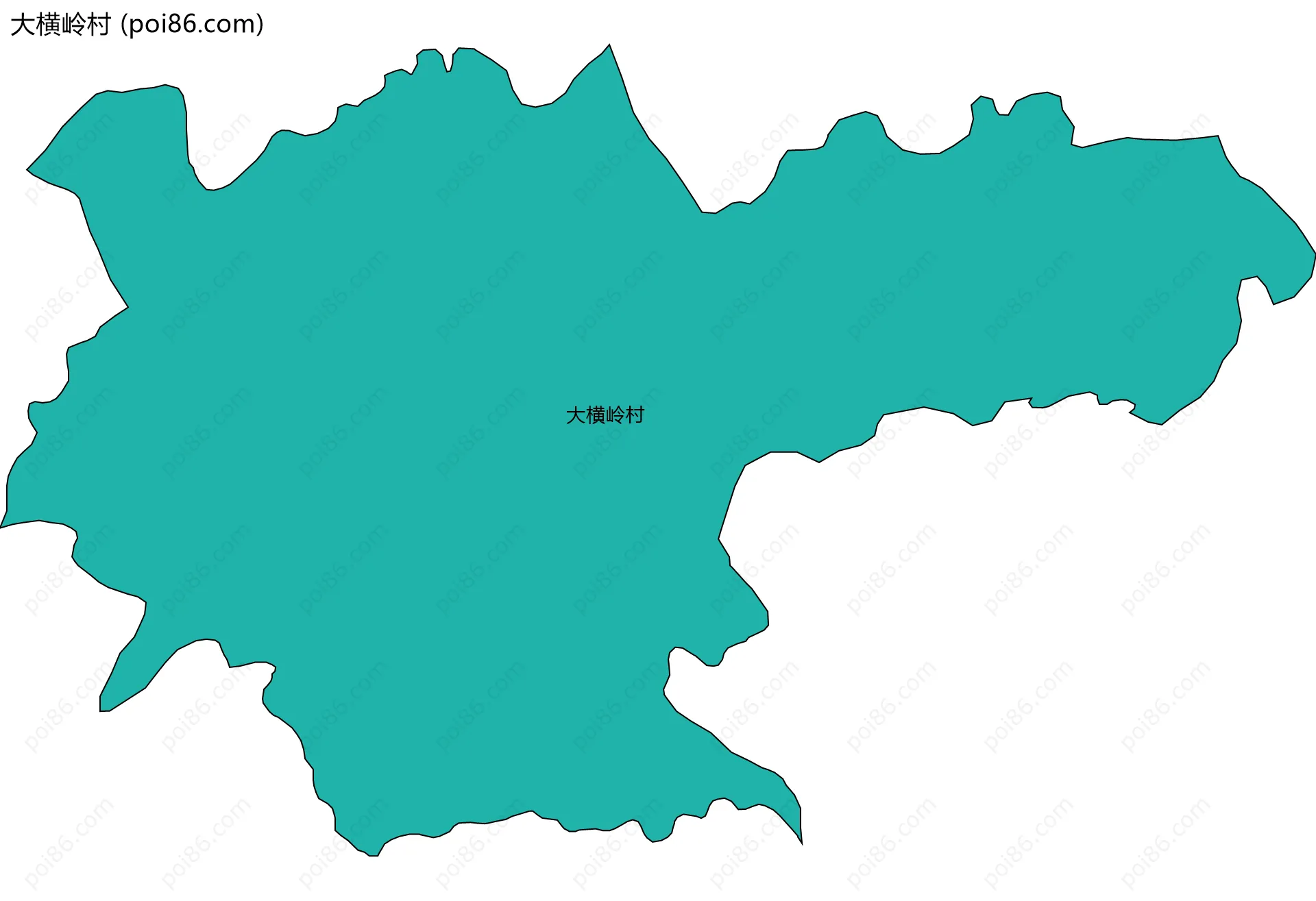 大横岭村边界地图