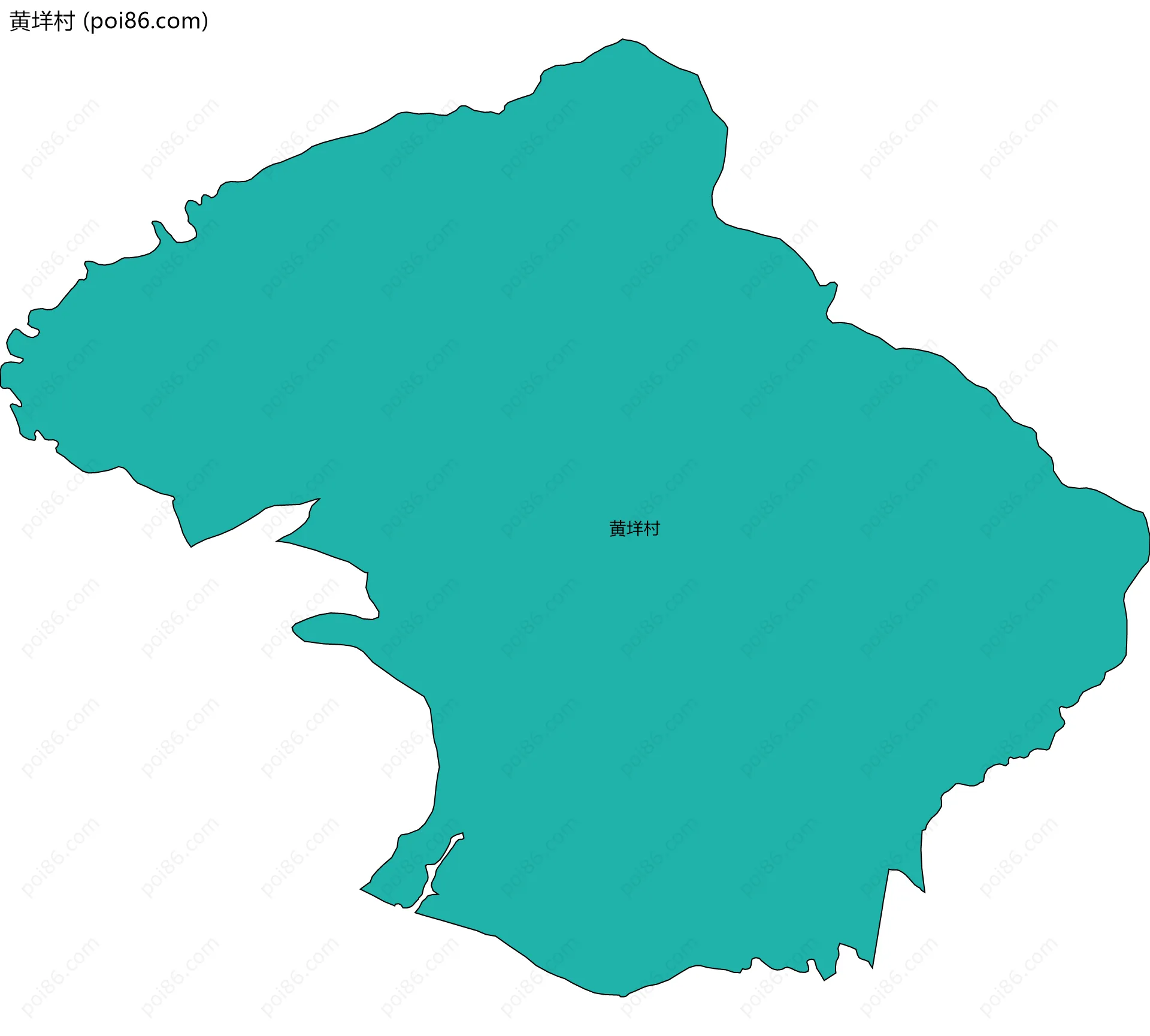 黄垟村边界地图
