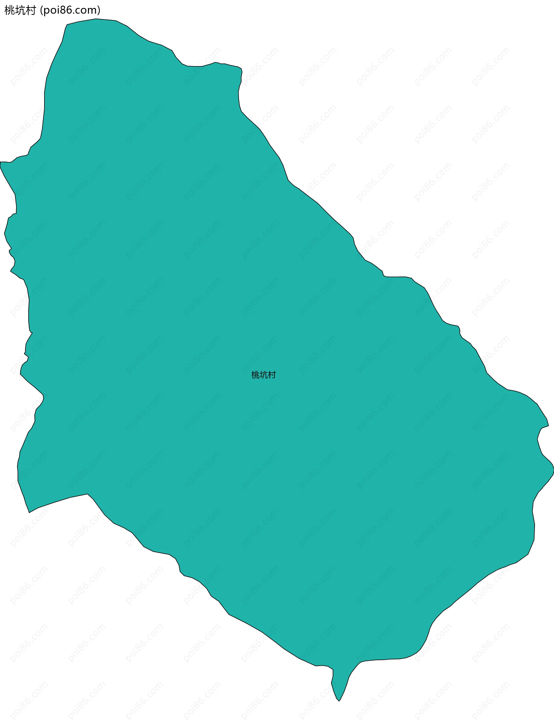 桃坑村边界地图