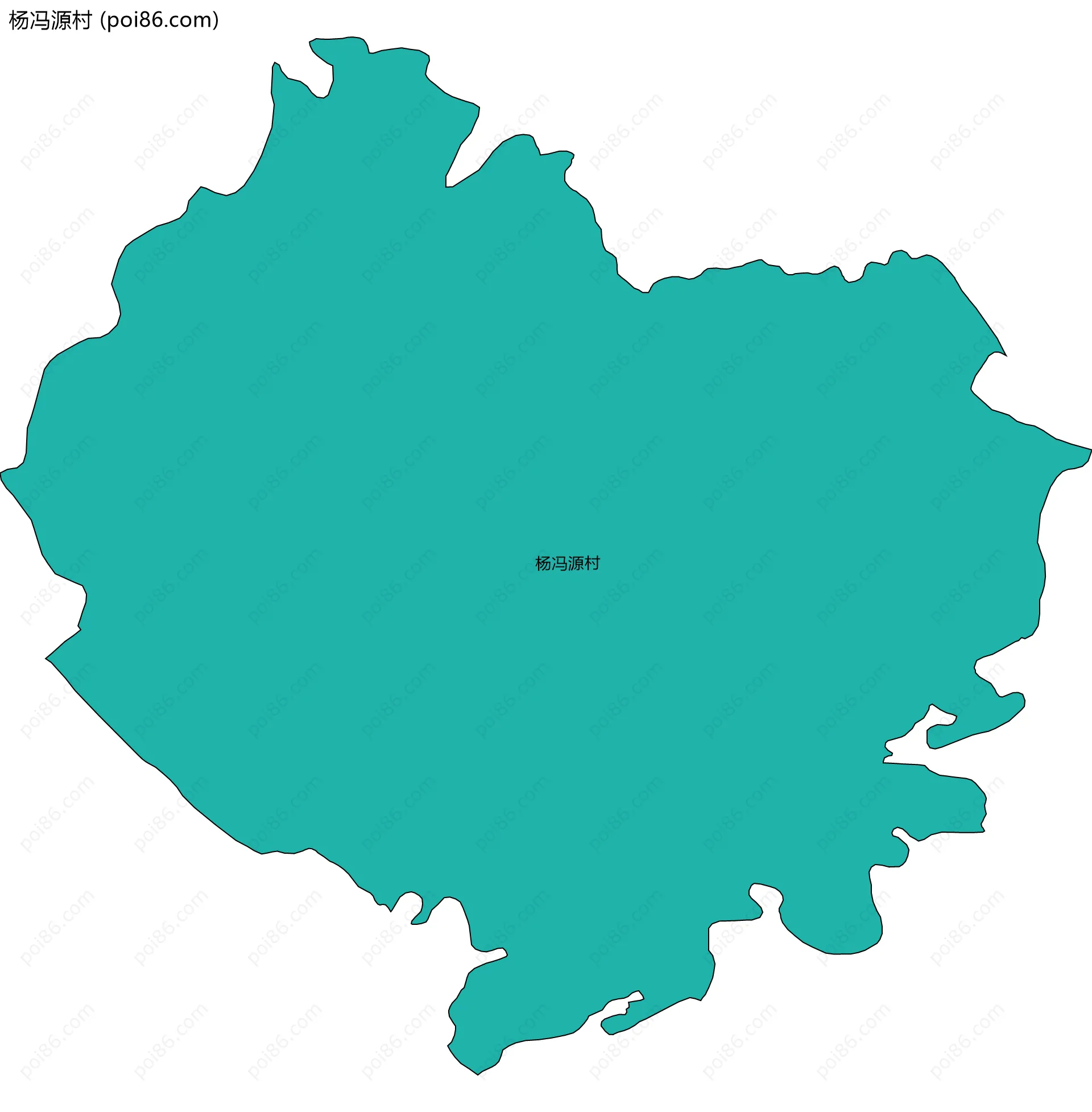 杨冯源村边界地图