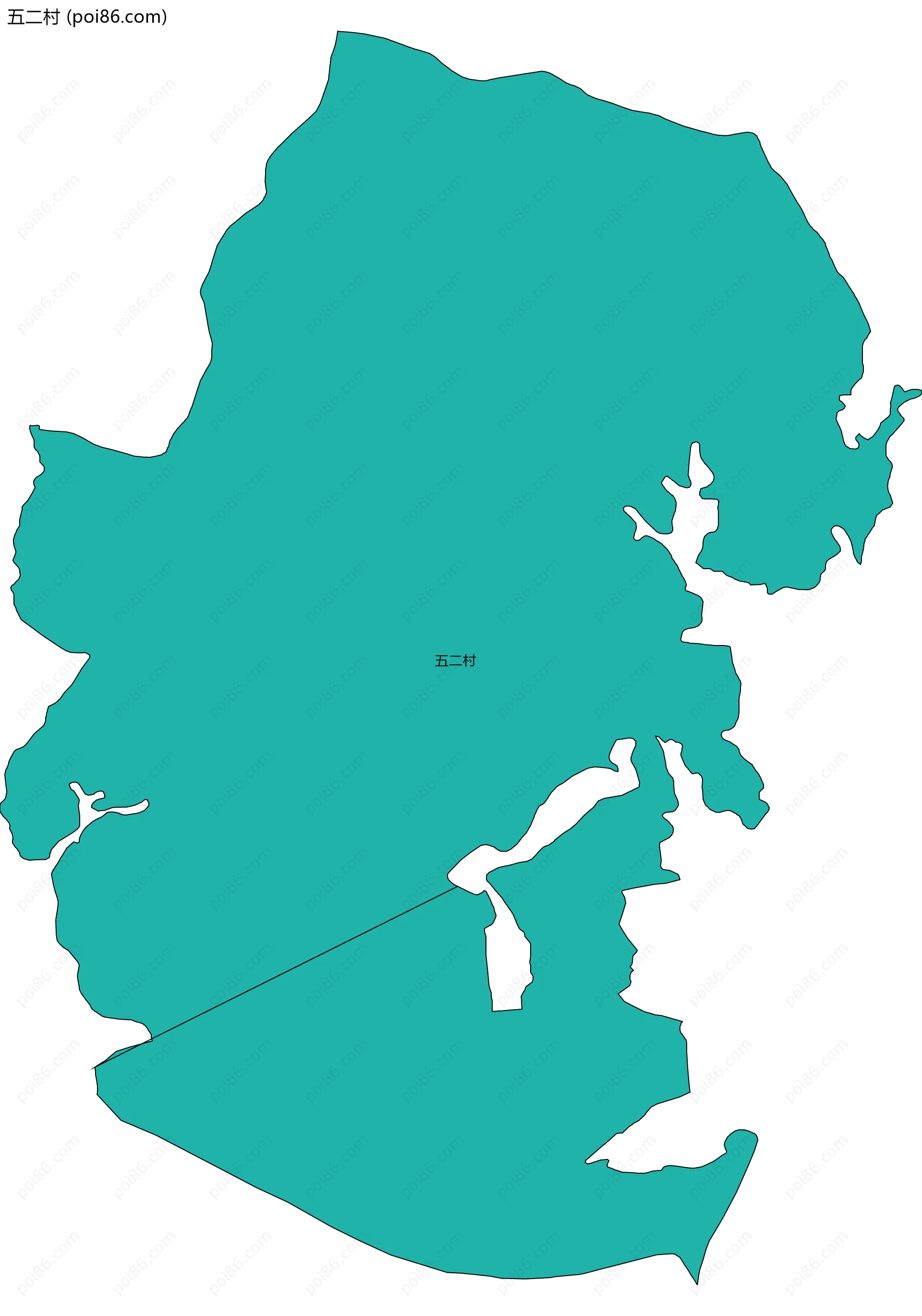 五二村边界地图