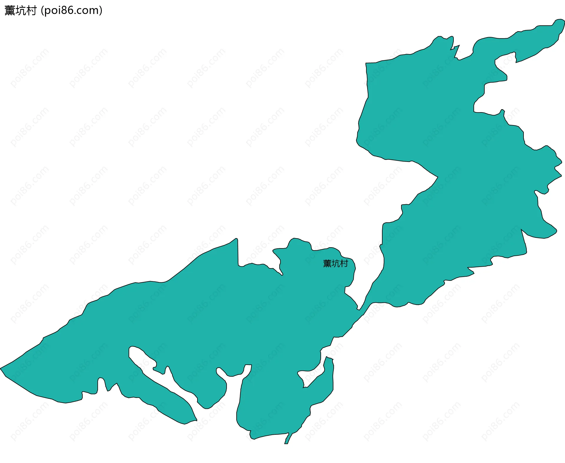 薰坑村边界地图
