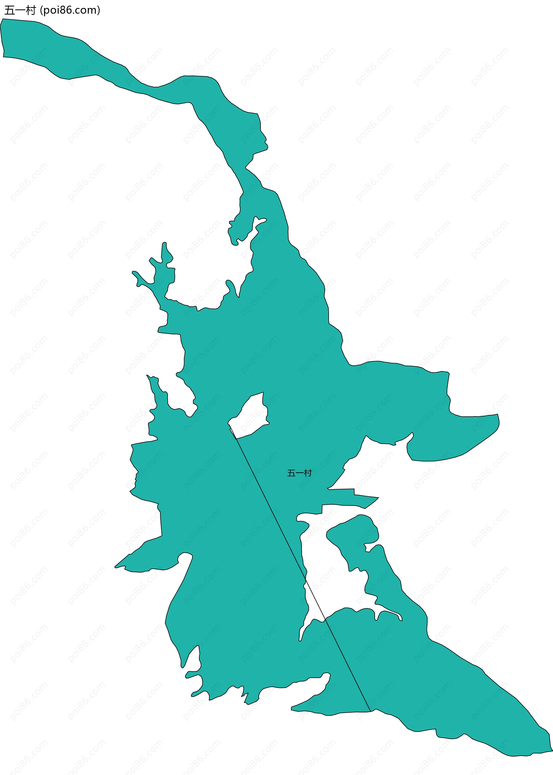 五一村边界地图