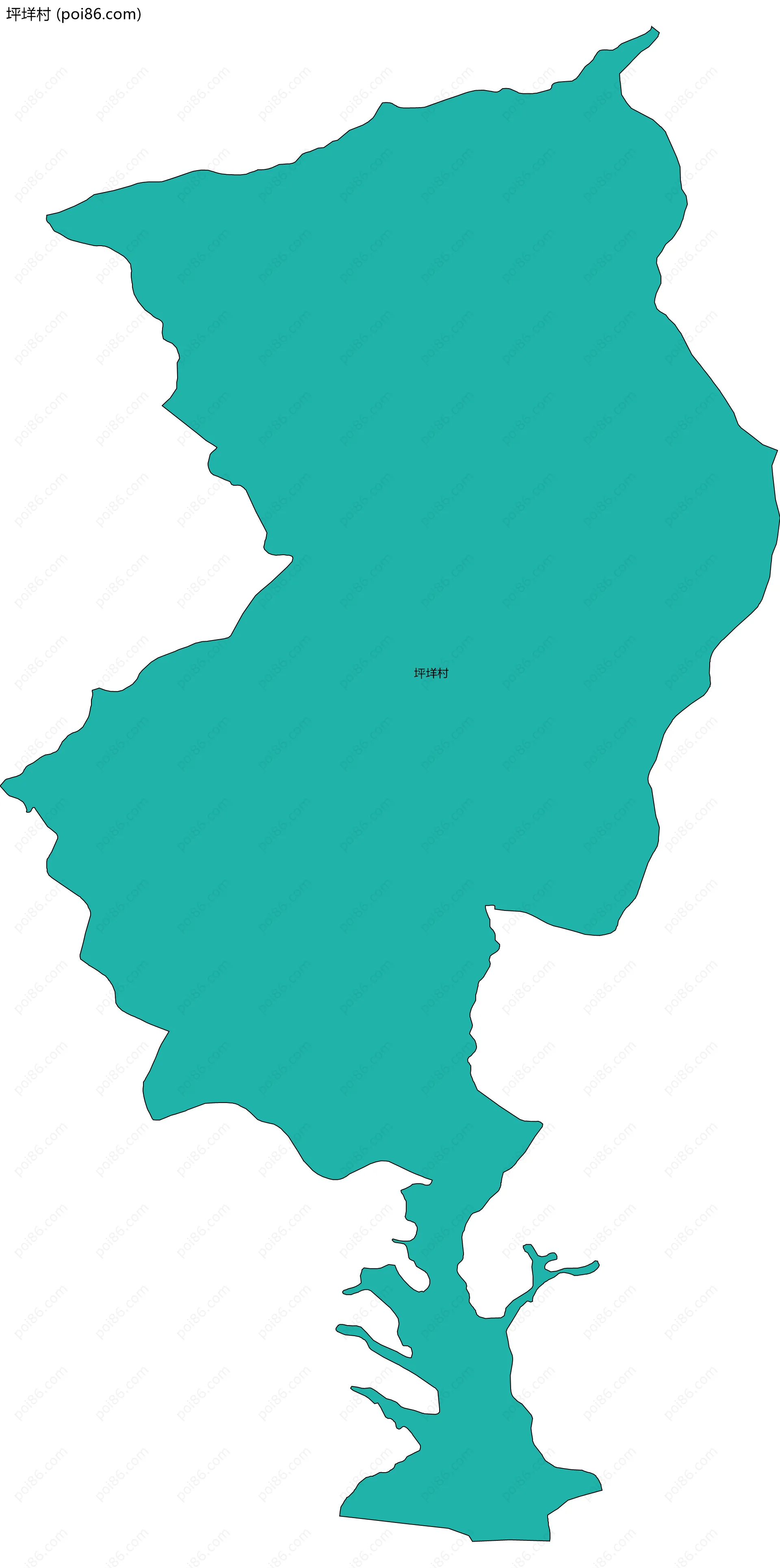 坪垟村边界地图