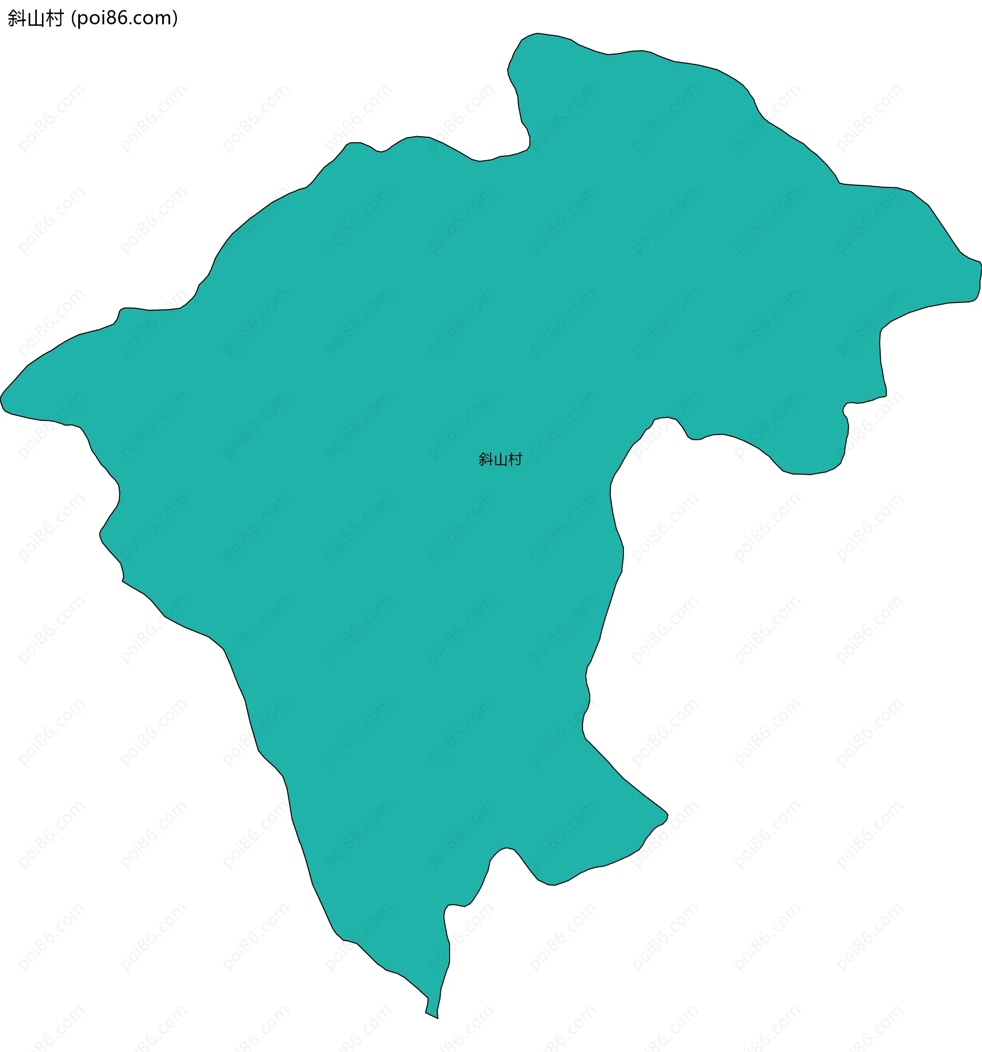 斜山村边界地图