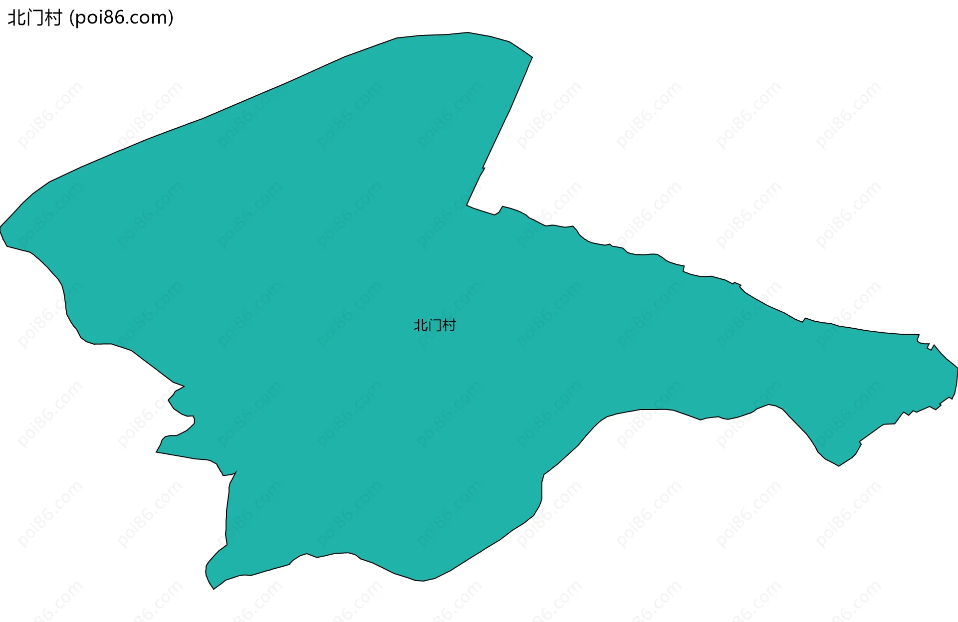 北门村边界地图