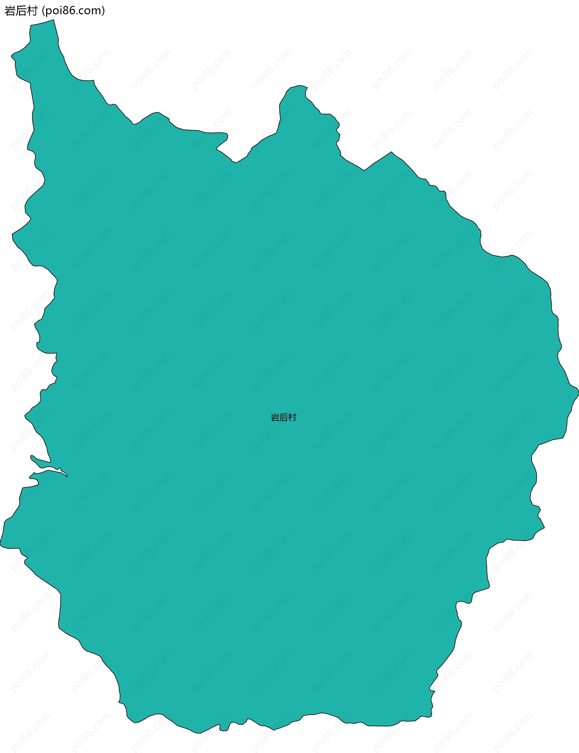 岩后村边界地图