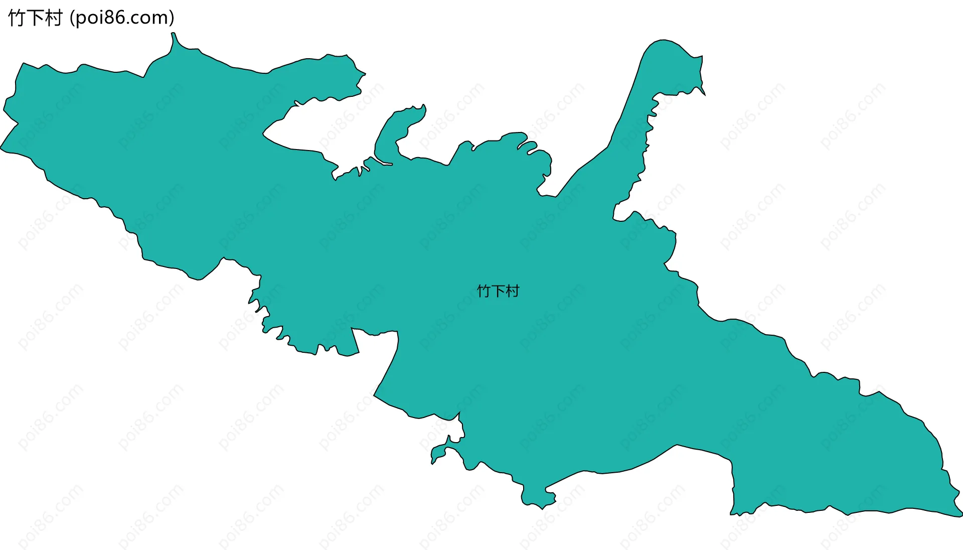 竹下村边界地图