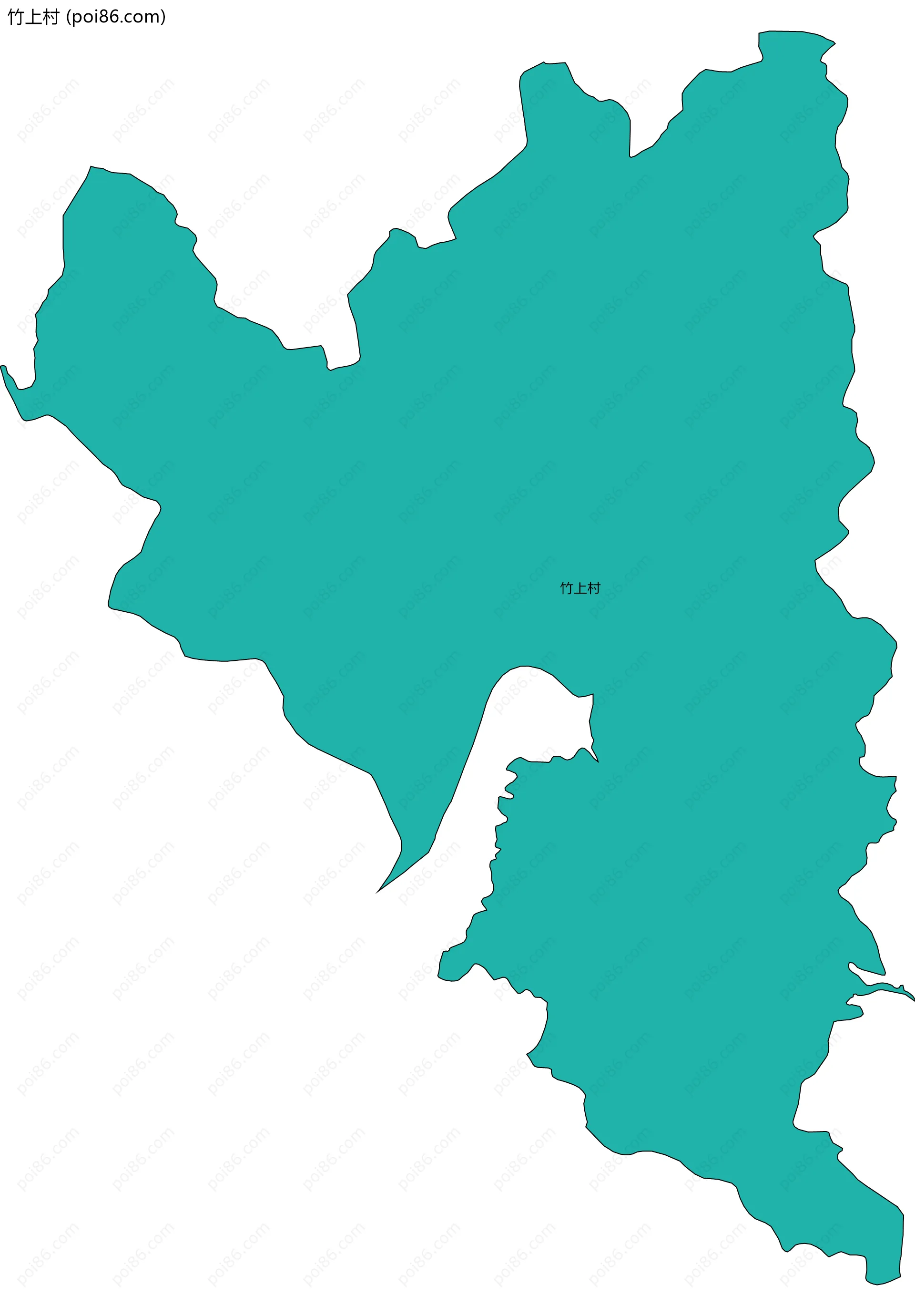 竹上村边界地图
