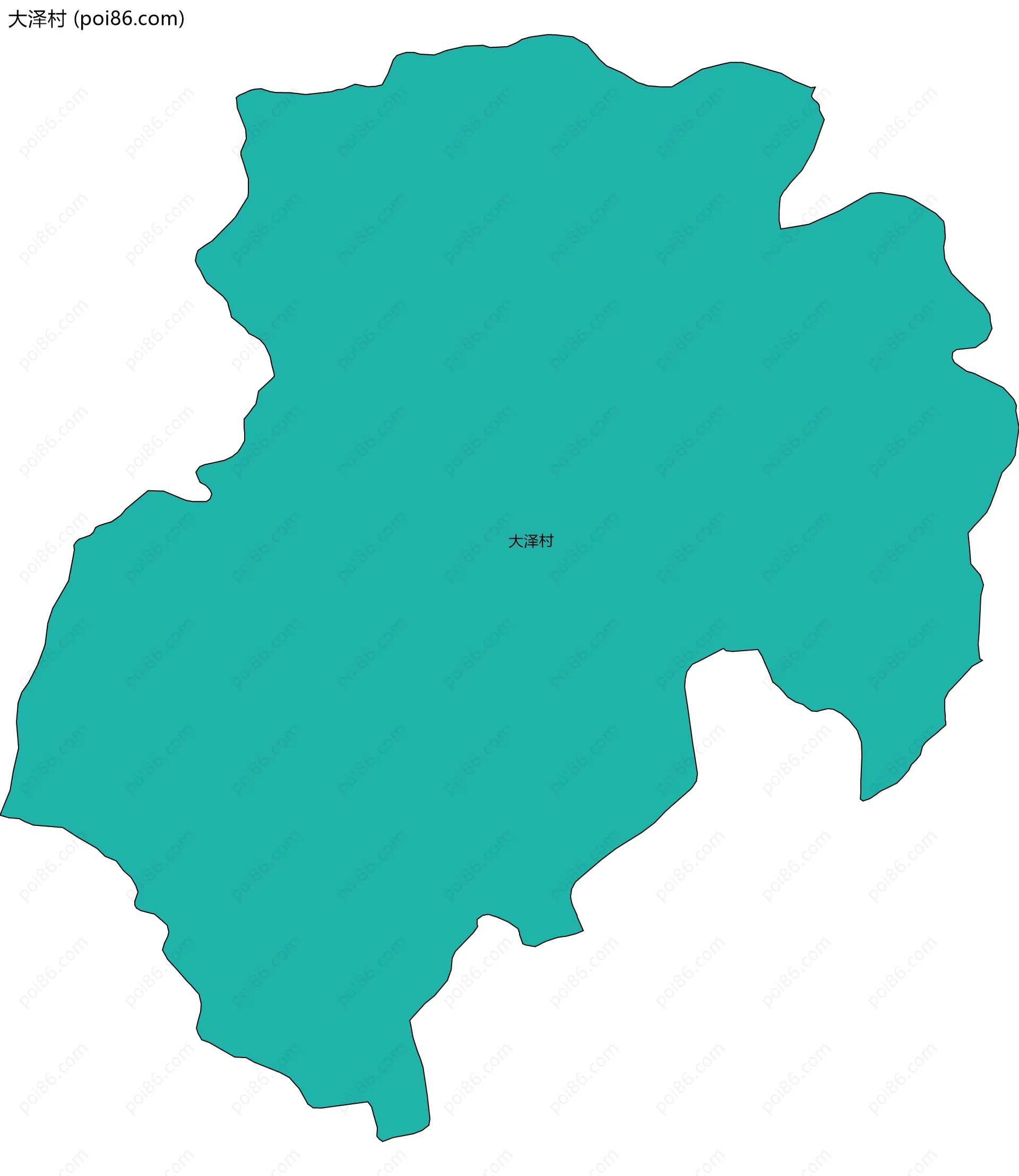 大泽村边界地图