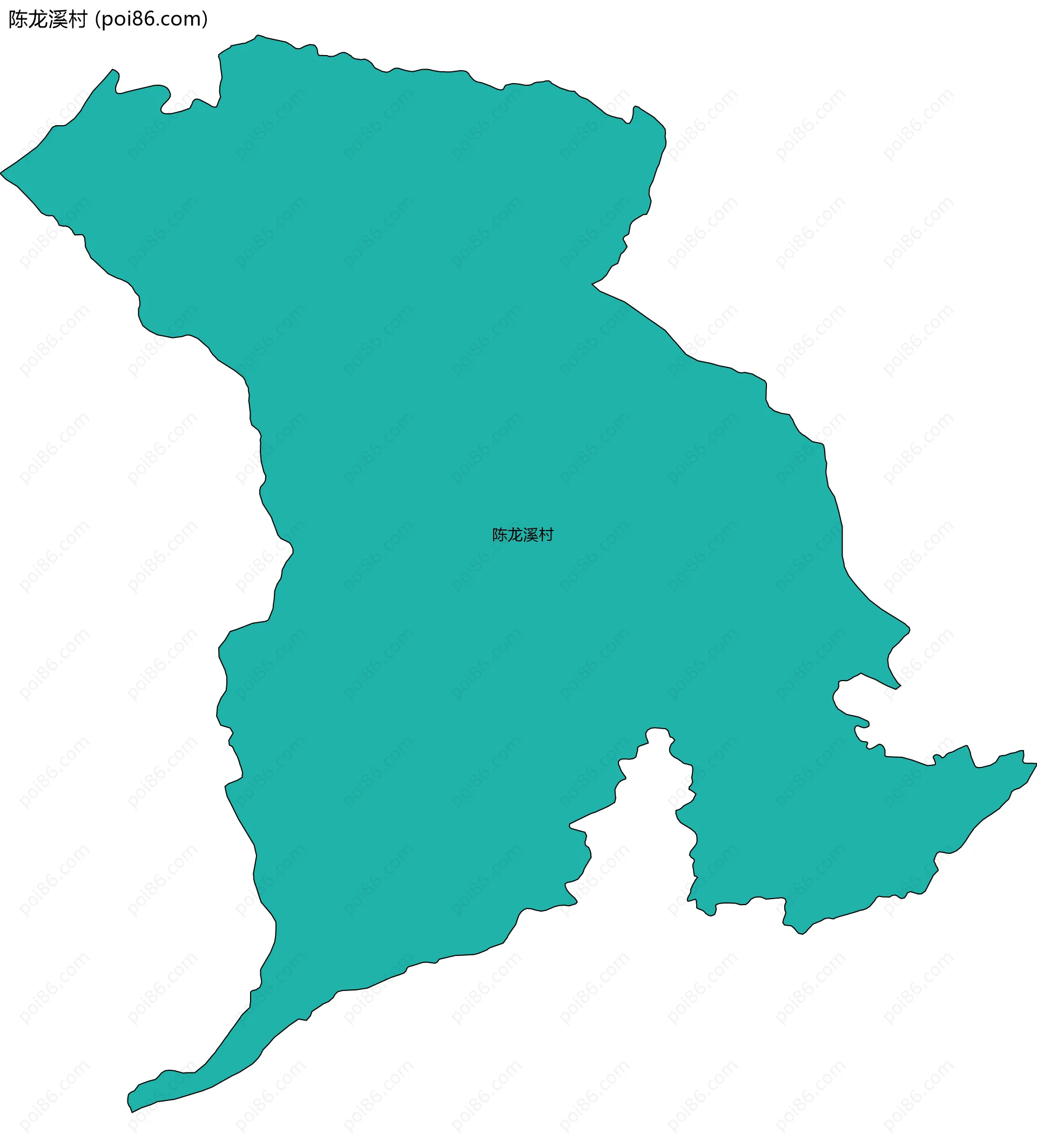 陈龙溪村边界地图