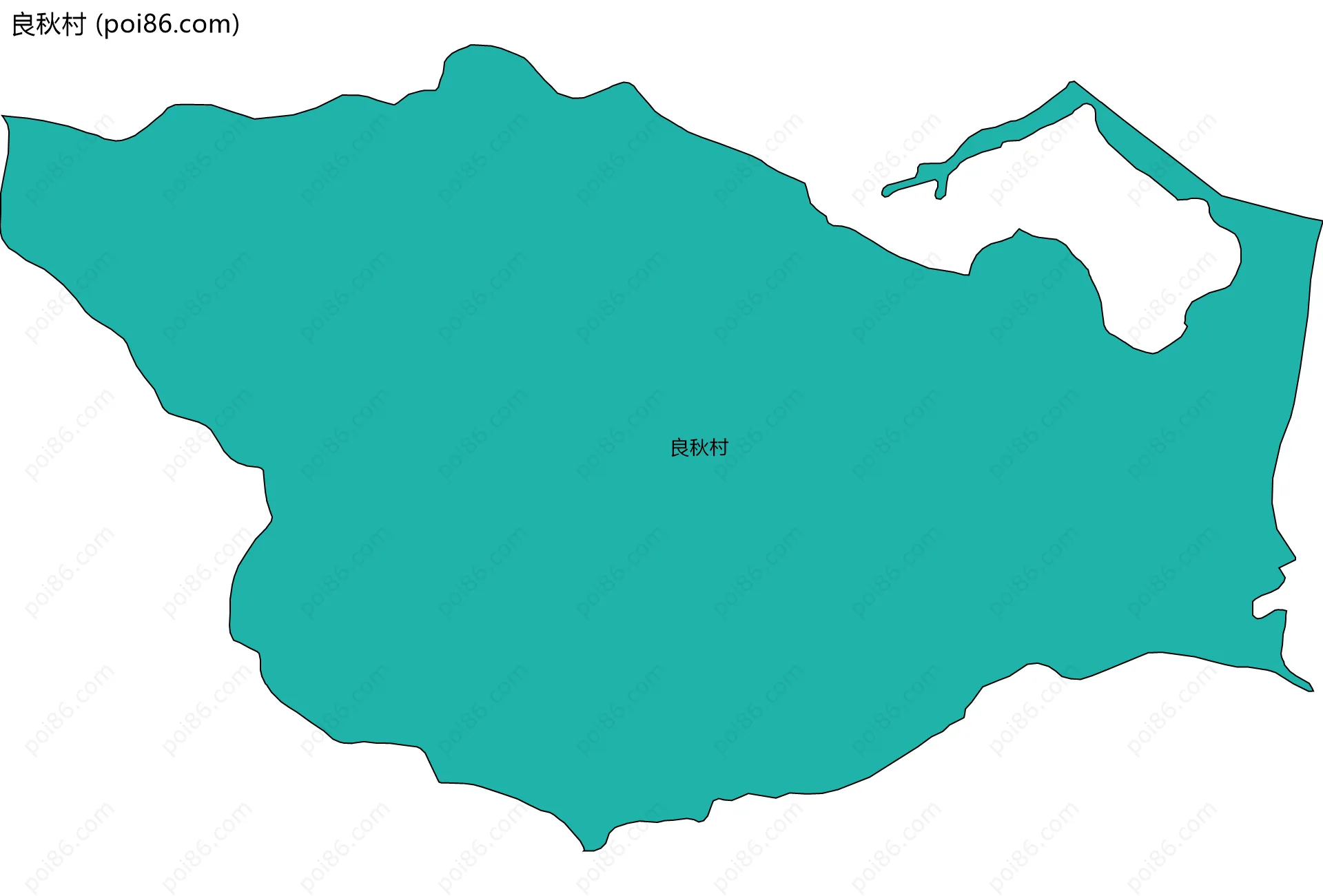 良秋村边界地图