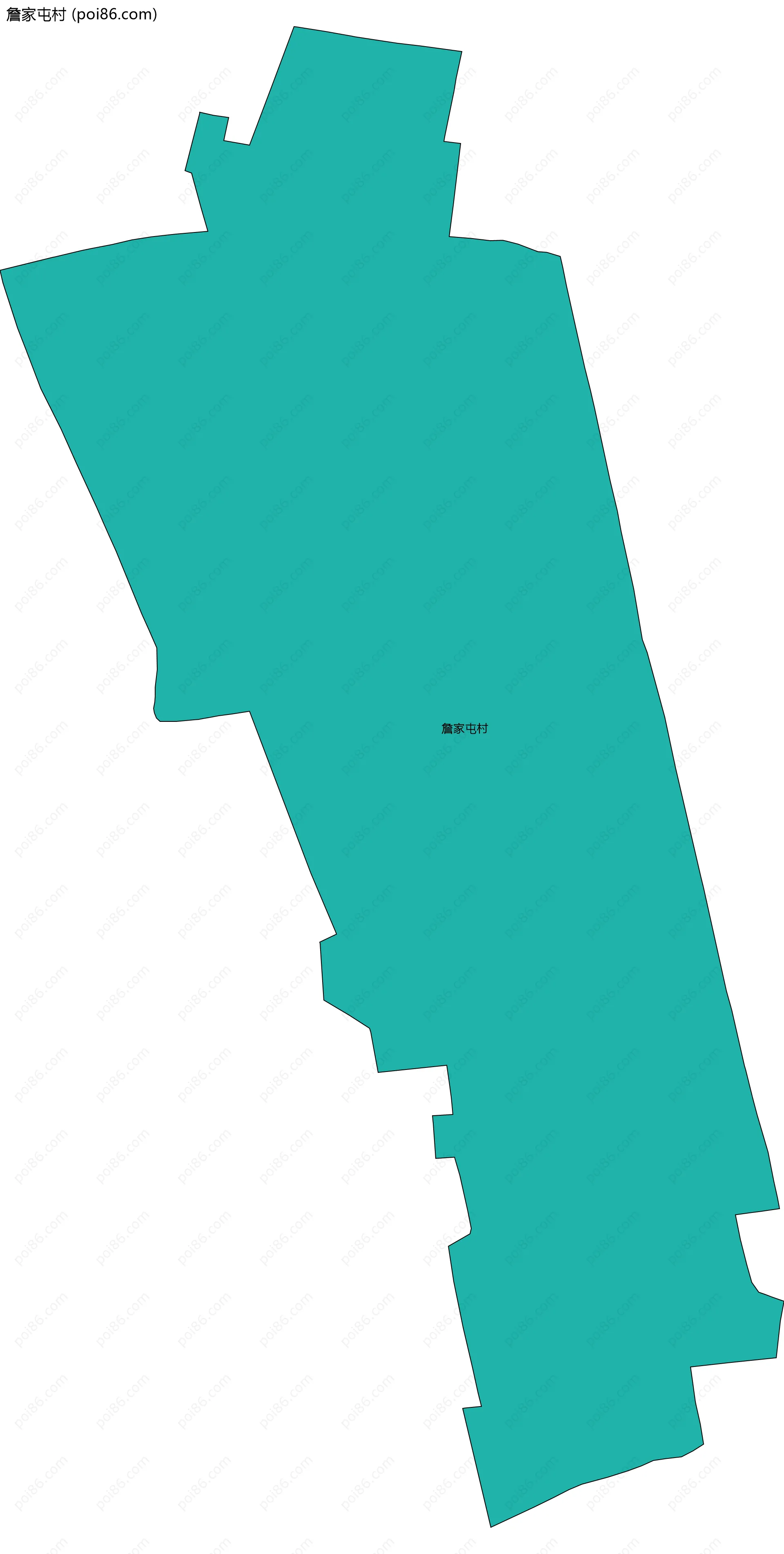 詹家屯村边界地图