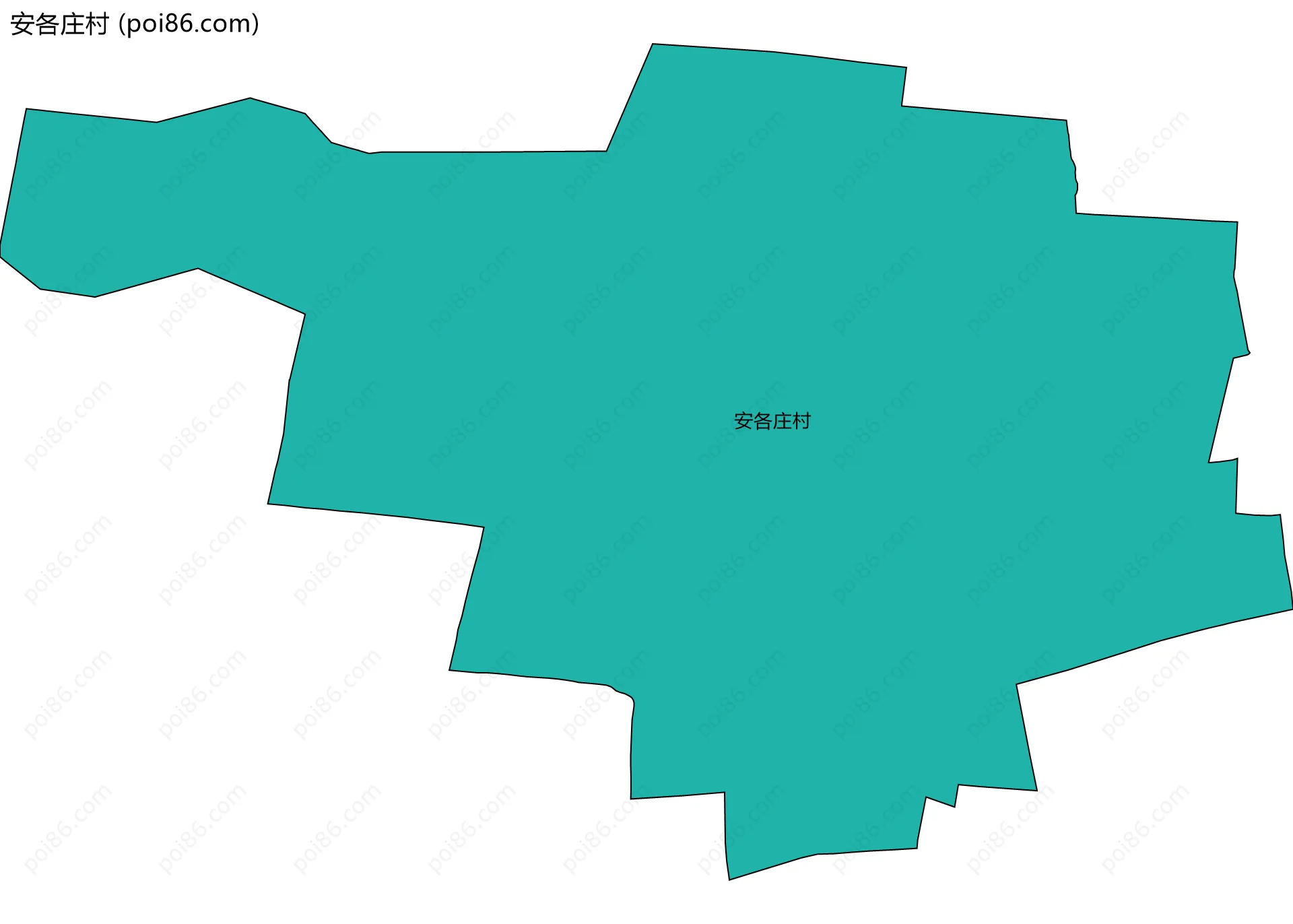 安各庄村边界地图