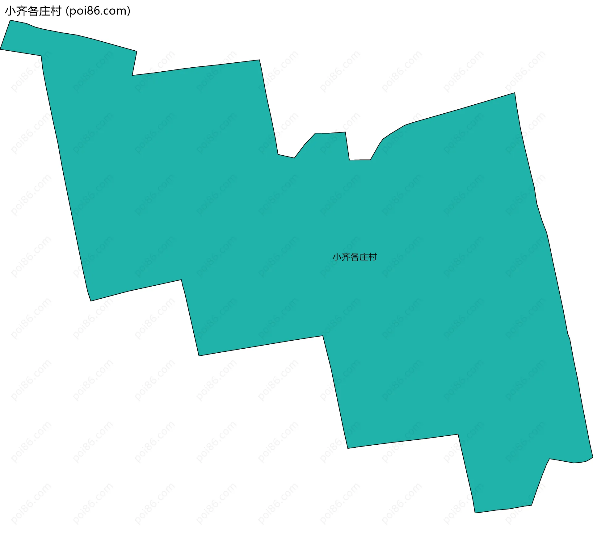小齐各庄村边界地图