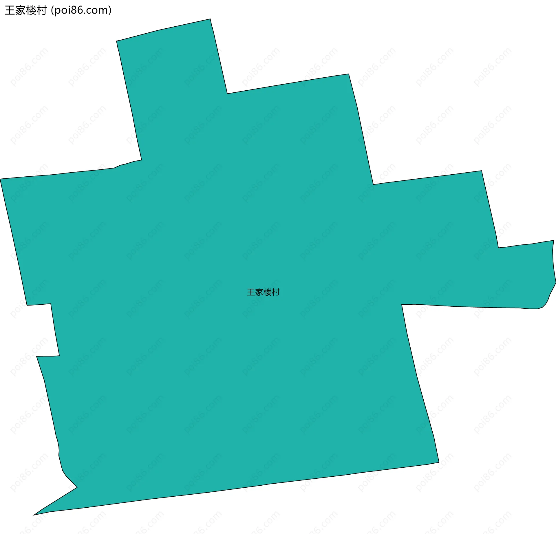 王家楼村边界地图