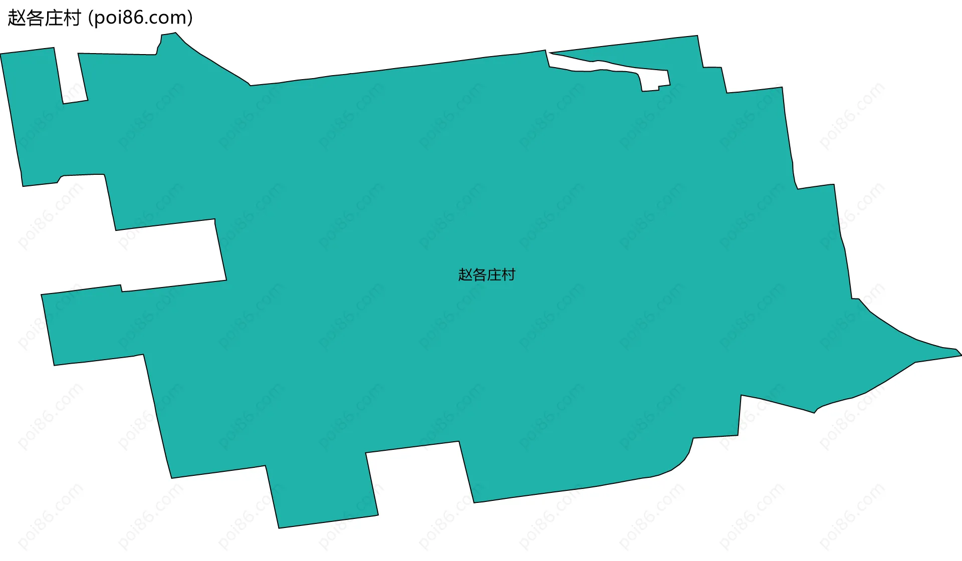 赵各庄村边界地图